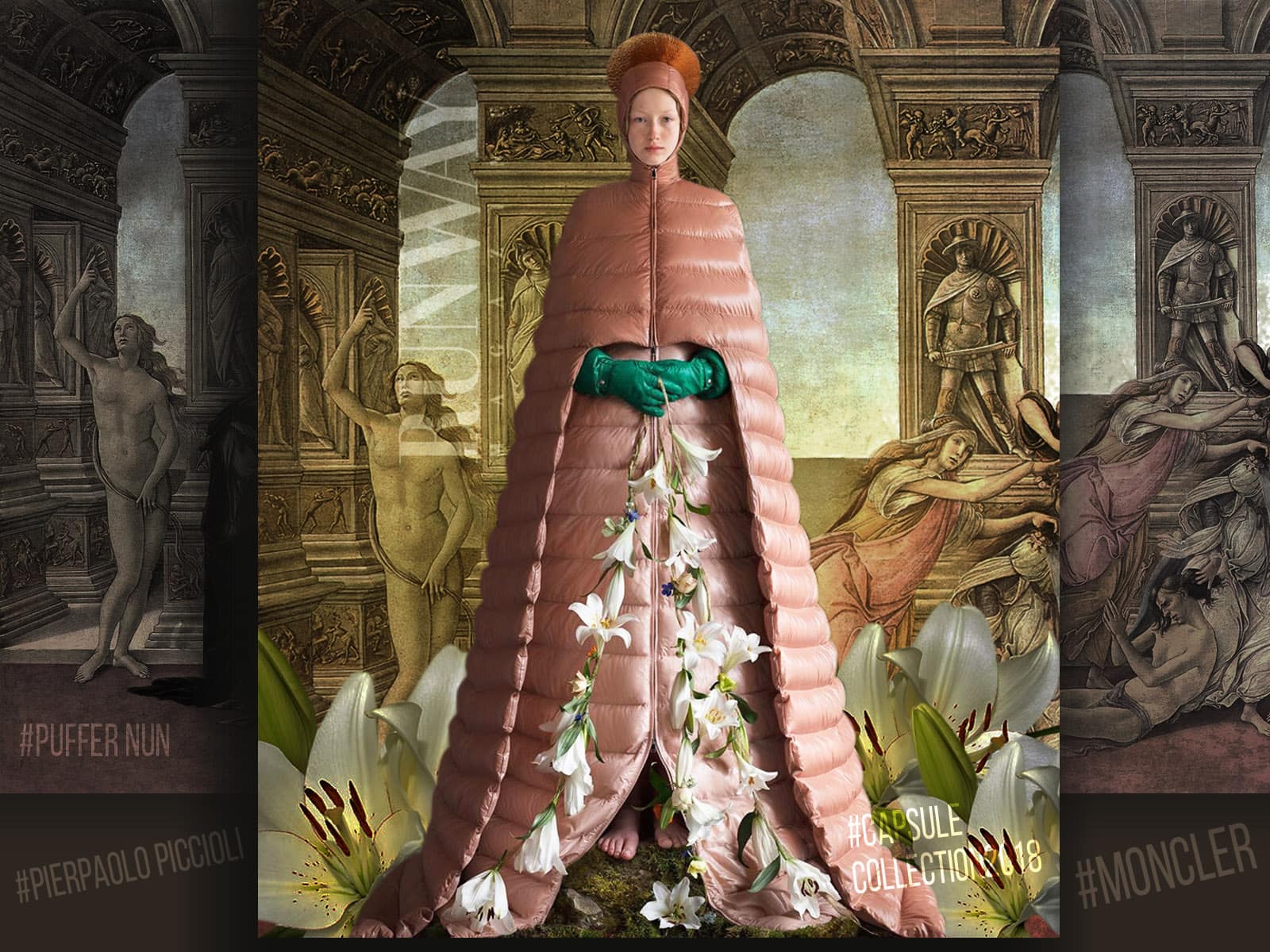 Pierpaolo Piccioli撰写的Moncler Puffer大衣连衣裙系列2018 Runway 杂志