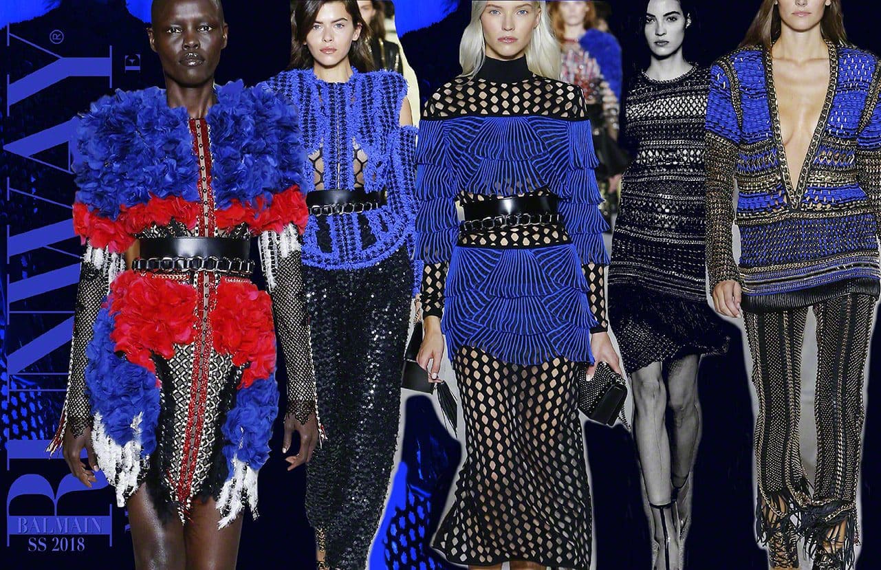 Blue Trend - BALMAIN-Spring Summer 2018 por Runway Revista Paris Fashion Week