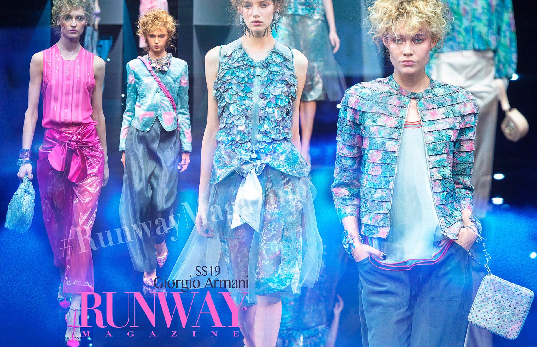 Blue Trend - Giorgio Armani Primavera Verão 2018 por Runway Revista Paris Fashion Week