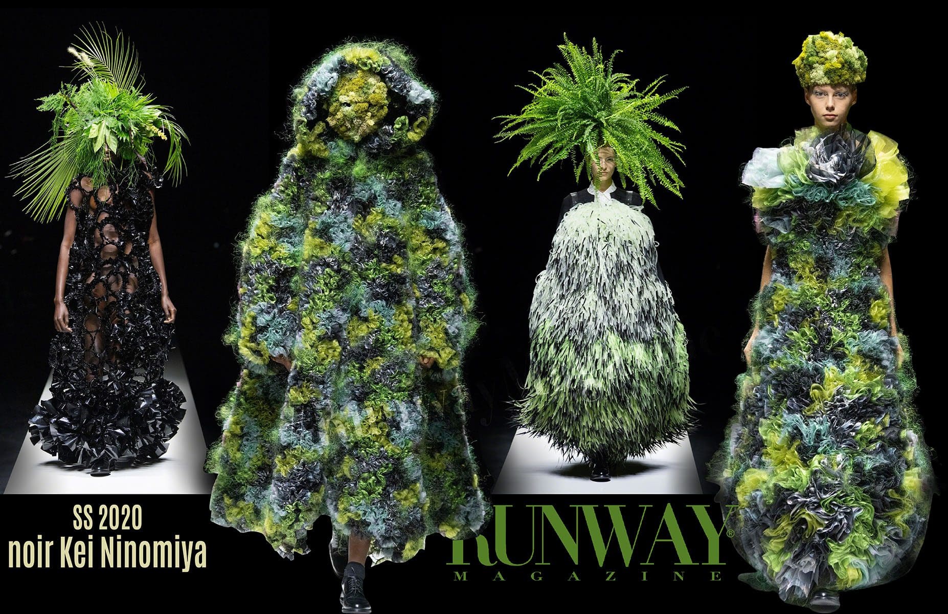 Noir Kei Ninomiya Primavera Verão 2020 Paris por RUNWAY MAGAZINE