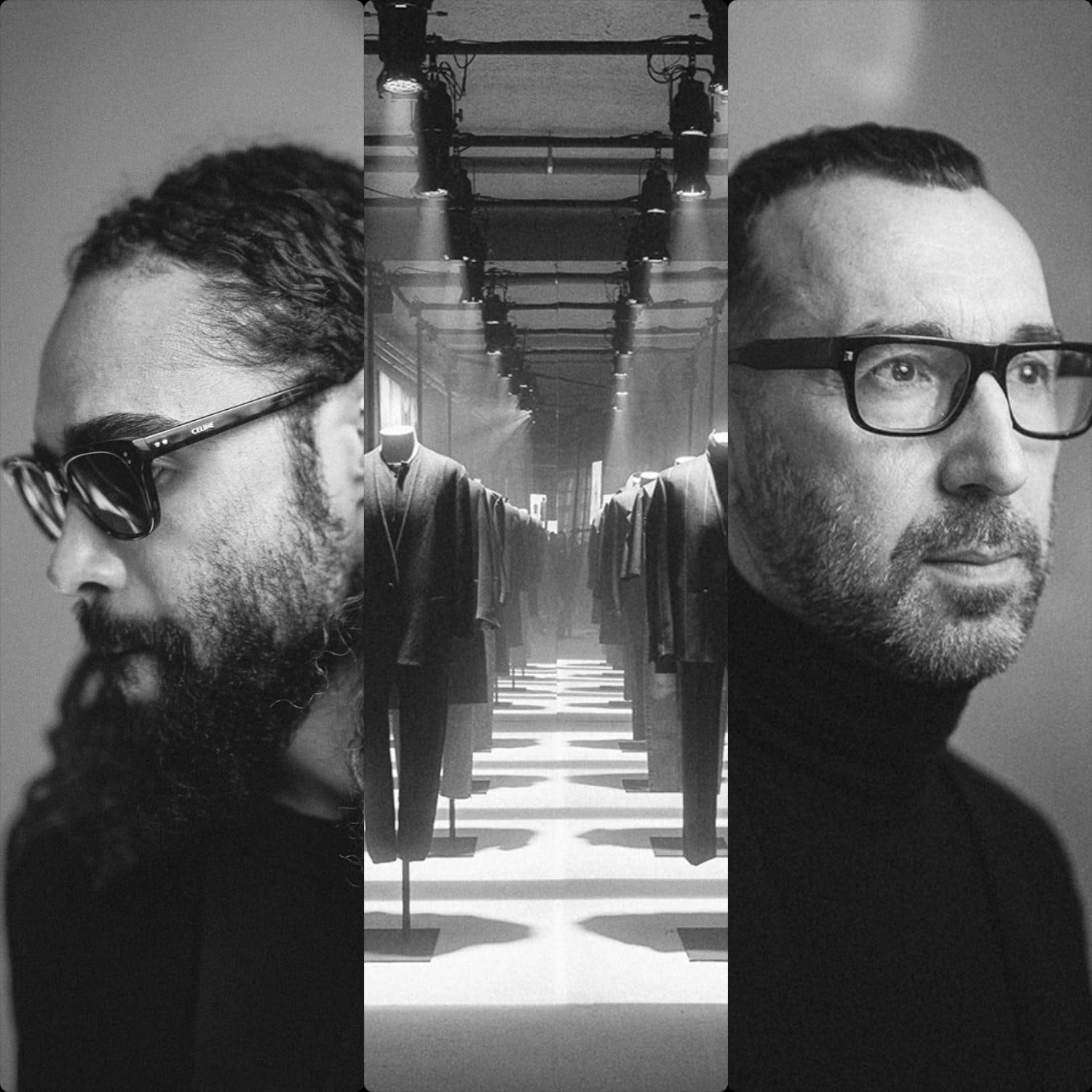 lessandro Sartori, director artístico de Ermenegildo Zegna, y Jerry Lorenzo, fundador de Fear of God. Ermenegildo Zegna y Fear of God Otoño-Invierno 2020-2021 París de RUNWAY REVISTA