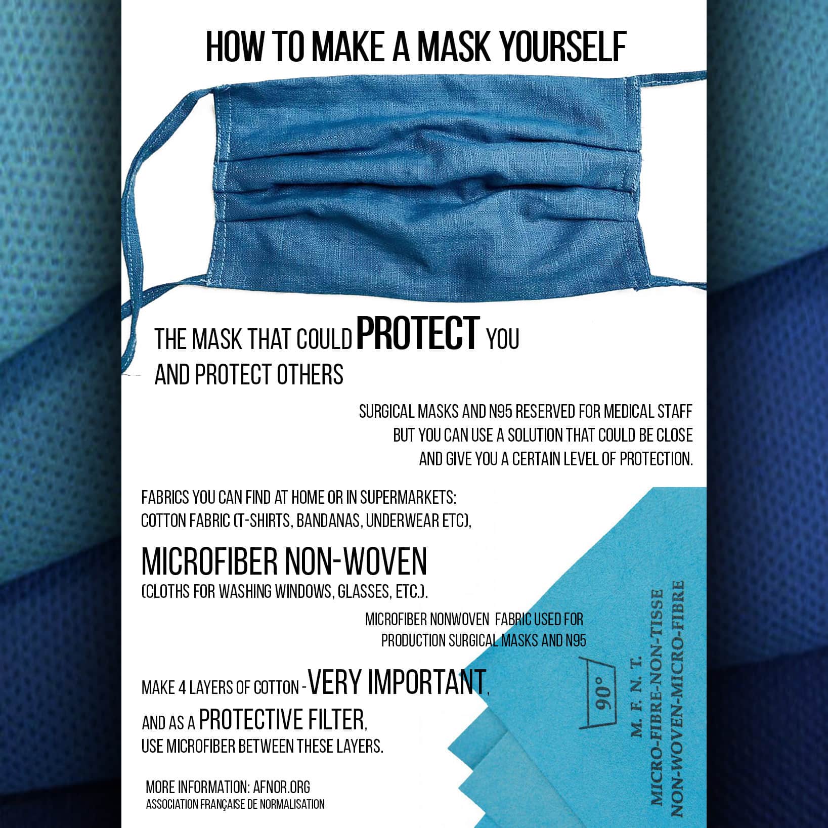 Simple guide for making at home PROTECTIVE FACE MASK