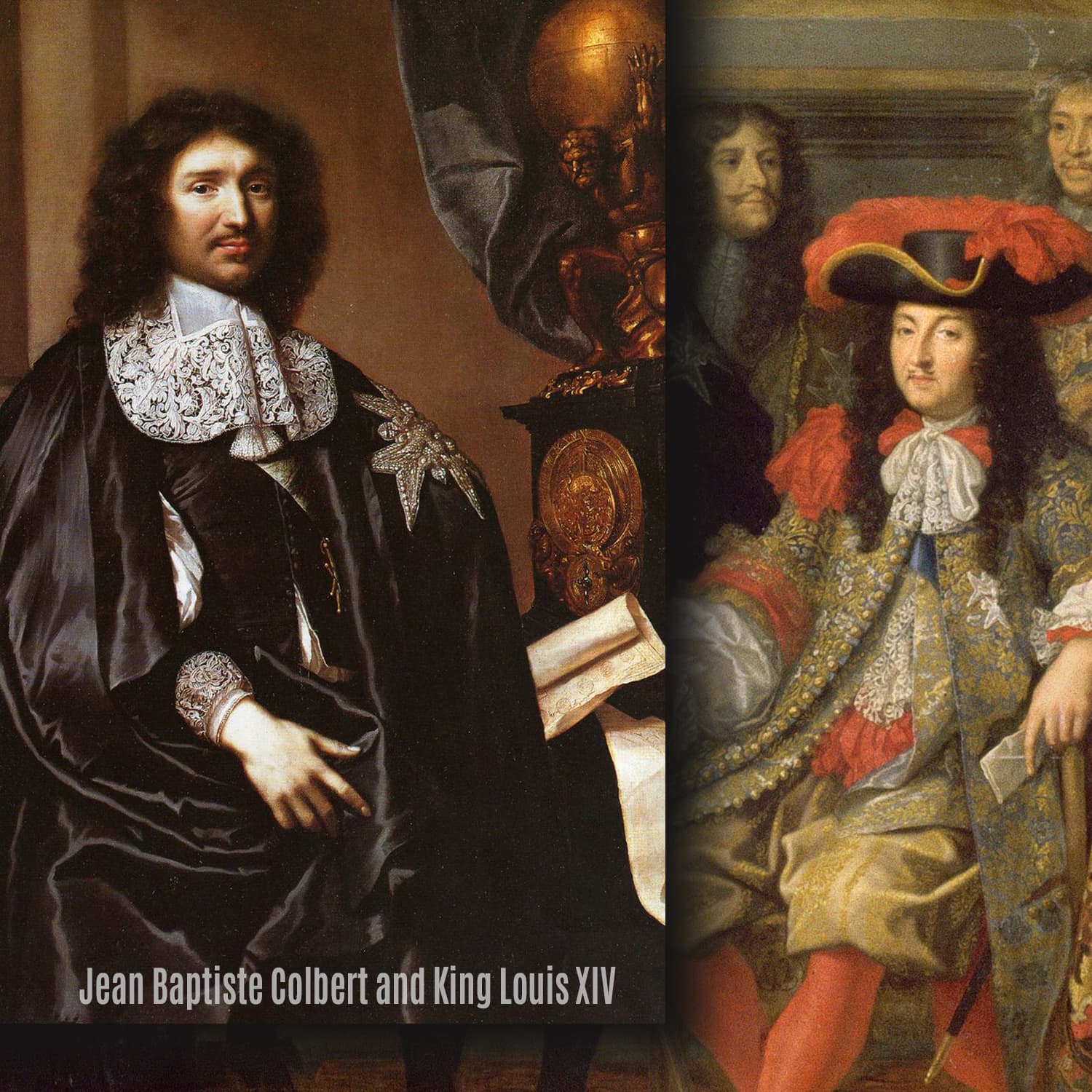Jean Baptiste Colbert und König Louis XIV