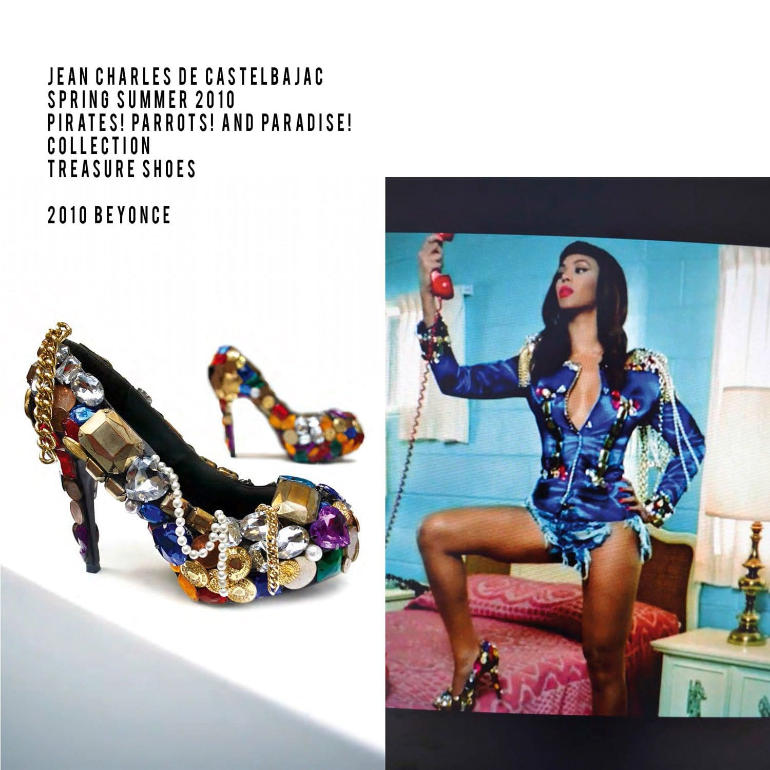 JC de Castelbajac-Estate 2010-Scarpe del tesoro-Pirati Pappagalli e Collezione Pradise-Beyonce