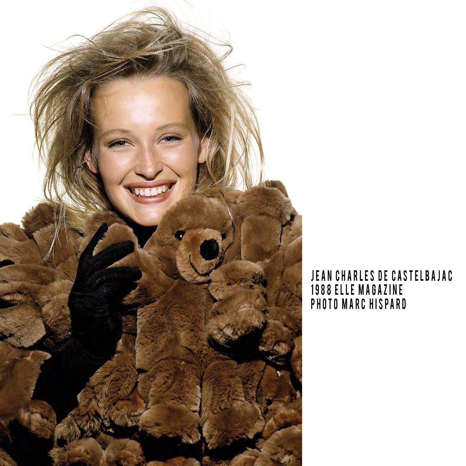 JC de Castelbajac-Teddy-Bear-Coat-1998-Estelle Lefebure-ELLE copertina-Photo-Marc-Hispard