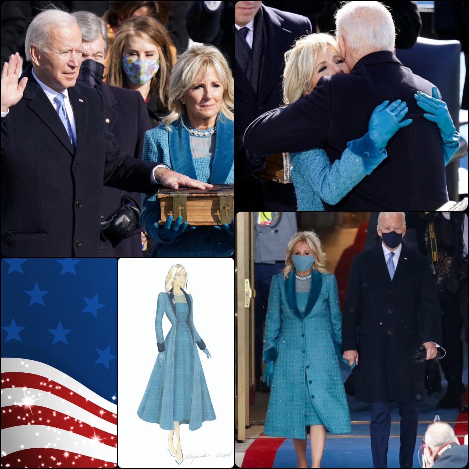 Inauguración del presidente Joe Biden -Jill Biden viste sastre Markarian - RUNWAY REVISTA