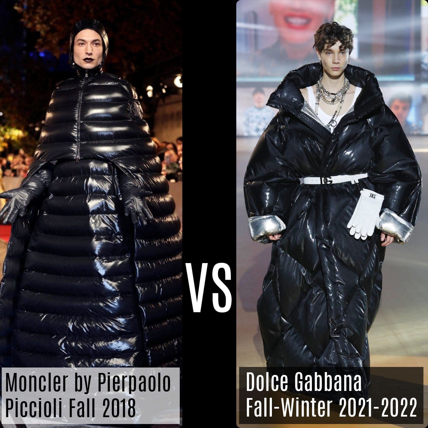 Moncler & Pierpaolo Piccioli Otoño-Invierno 2019-2020 por Ezra Miller vs Dolce Gabbana Otoño-Invierno 2021-2022