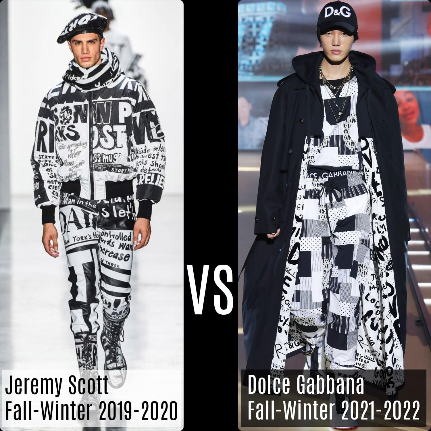 Jeremy Scott Otoño-Invierno 2019-2020 vs Dolce Gabbana Otoño 2021-2022