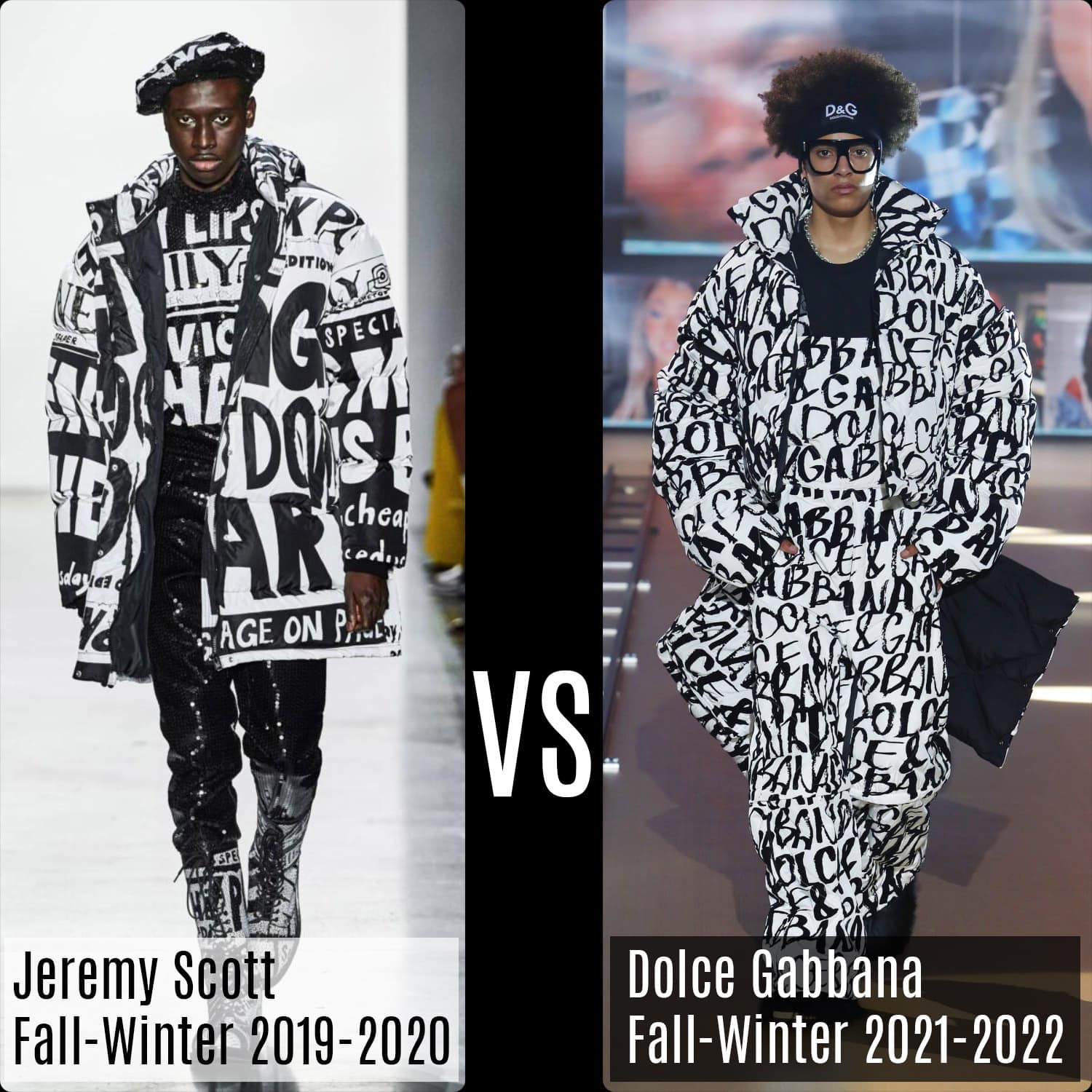 Jeremy Scott Otoño-Invierno 2019-2020 vs Dolce Gabbana Otoño 2021-2022