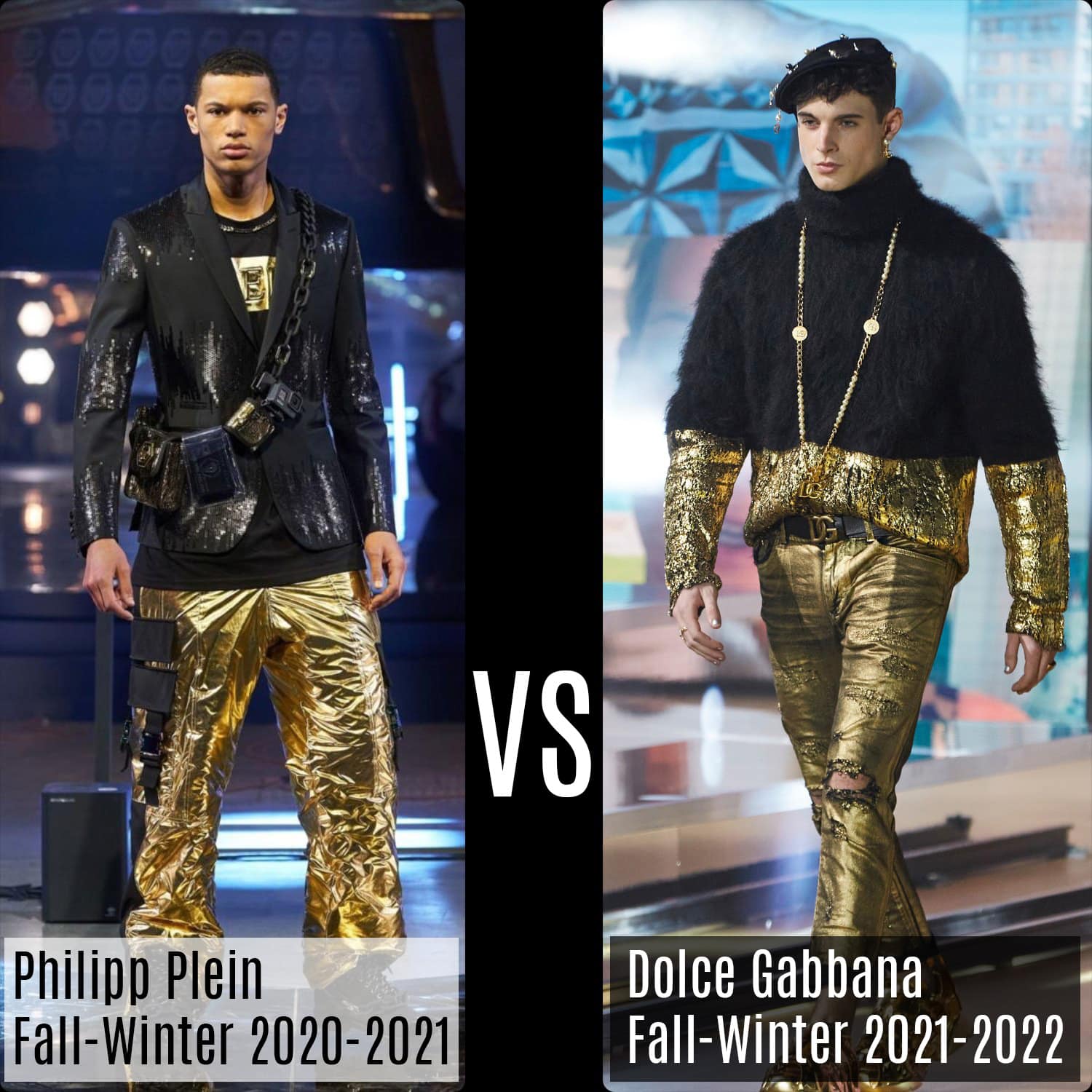 Philipp Plein Otoño-Invierno 2020-2021 vs Dolce Gabbana Otoño-Invierno 2021-2022