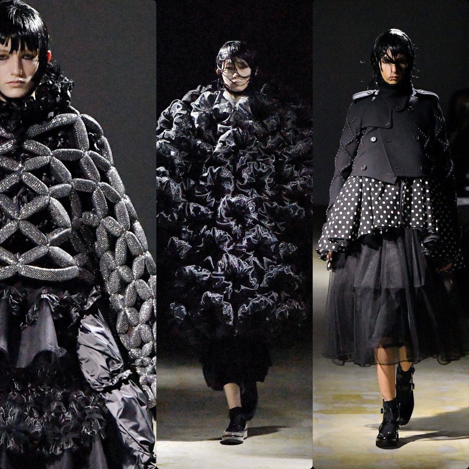 Noir Kei Ninomiya Outono Inverno 2021-2022 Paris por RUNWAY MAGAZINE