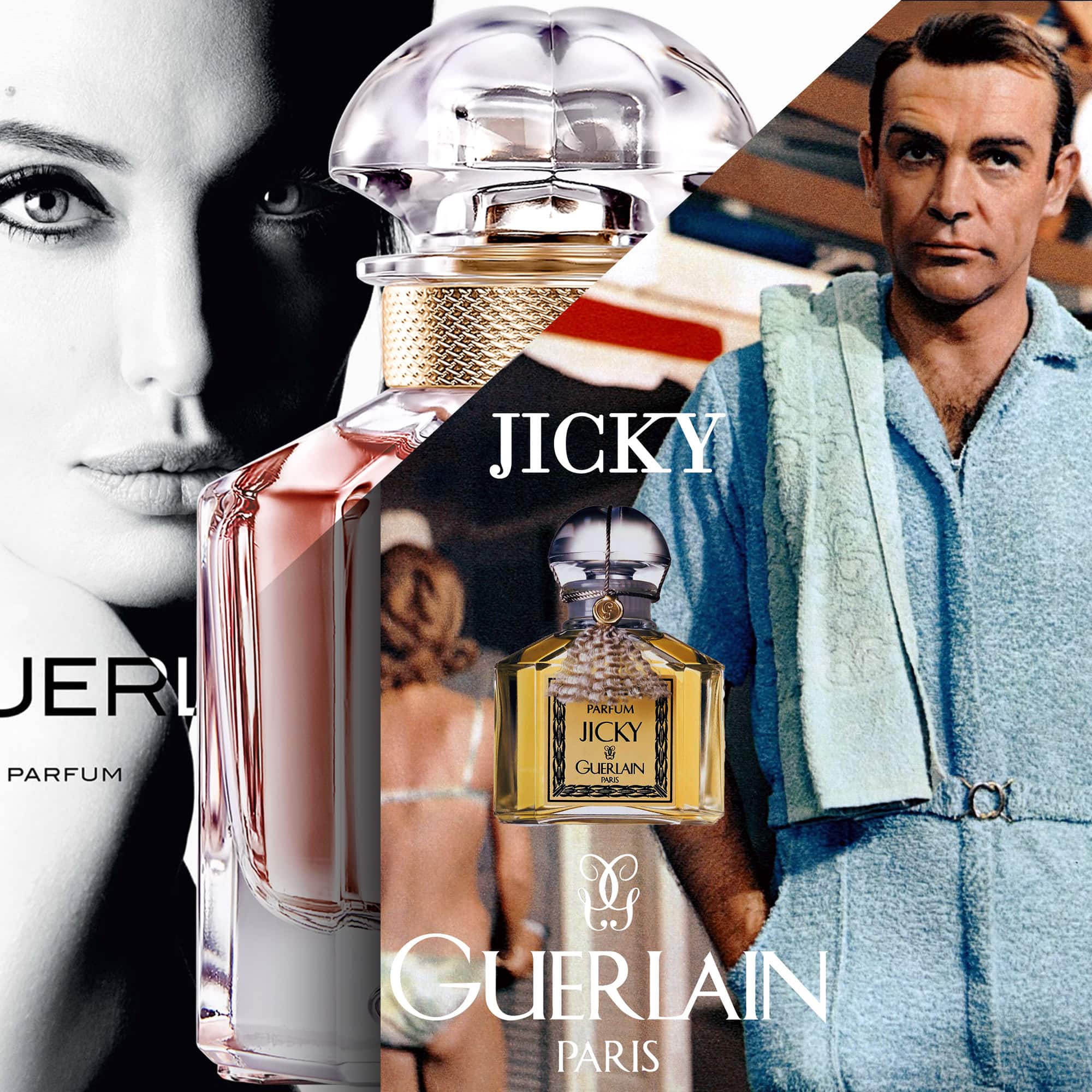 Publicidad Guerlain - Sean Connery - Angelina Jolie -Tresors INPI por RUNWAY REVISTA