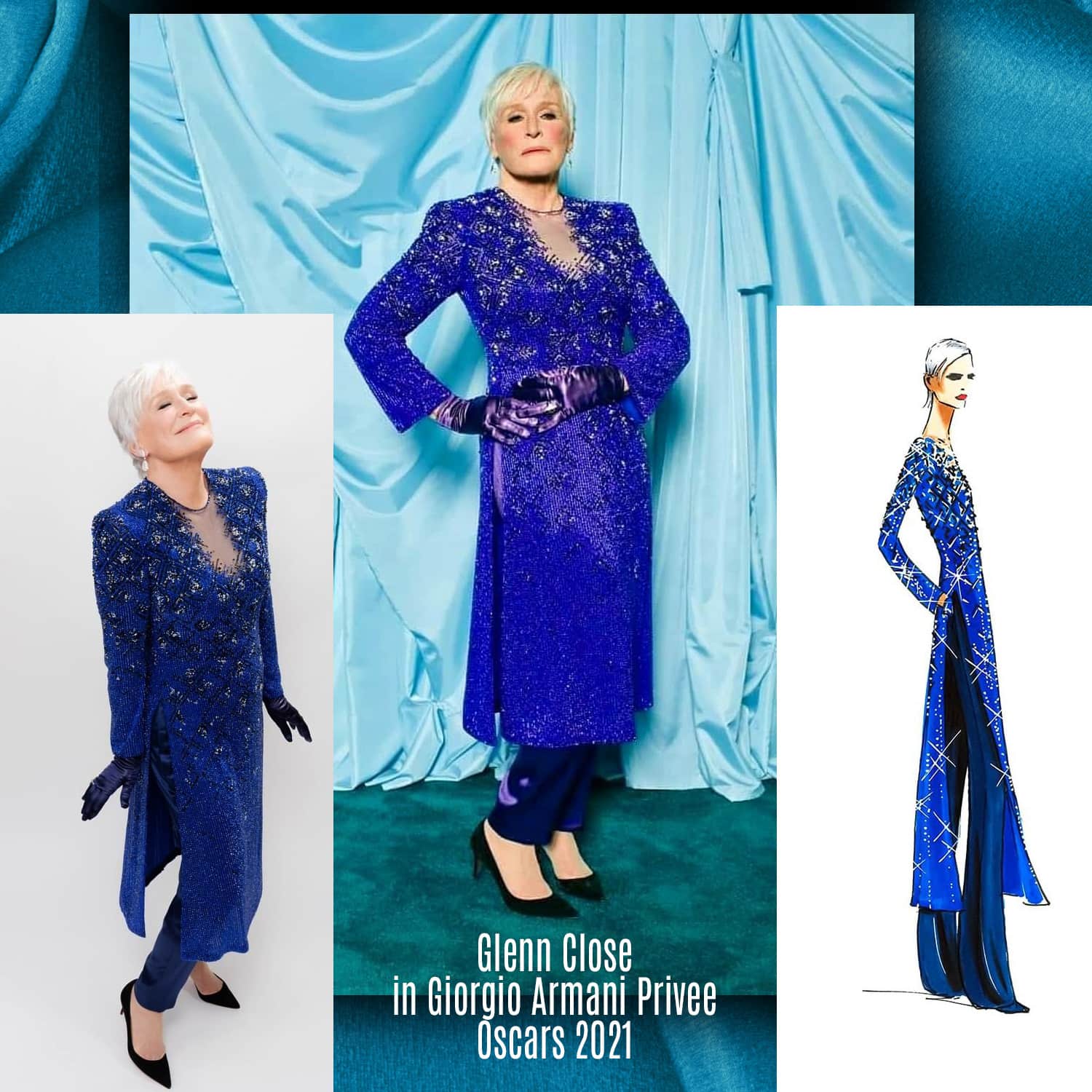 Glenn Close in Giorgio Armani Privee per gli Oscar 2021 di RUNWAY MAGAZINE