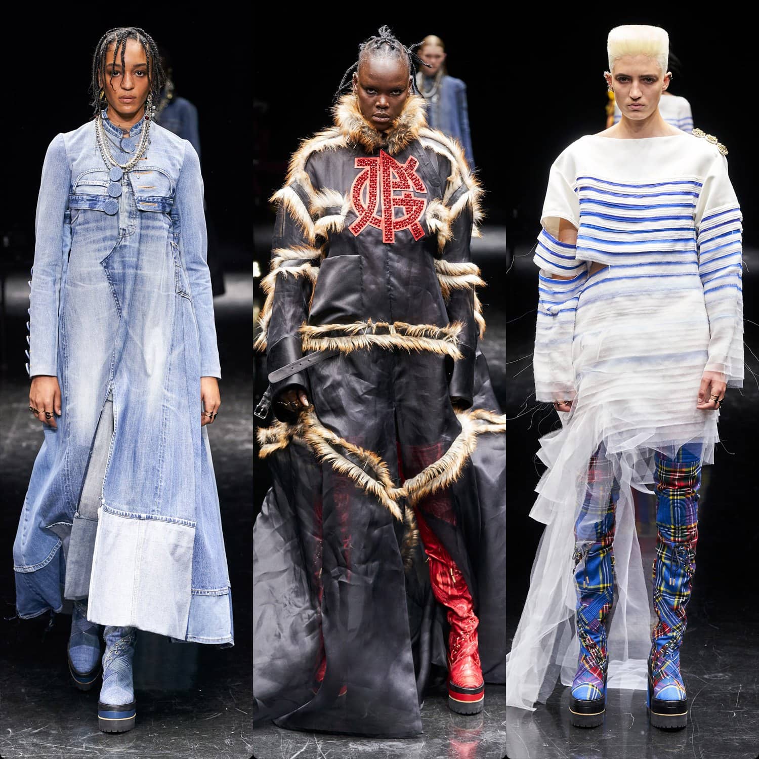 Jean Paul Gaultier x Sacai's Chitose Abe Couture осень-зима 2021-2022, автор: RUNWAY ЖУРНАЛ