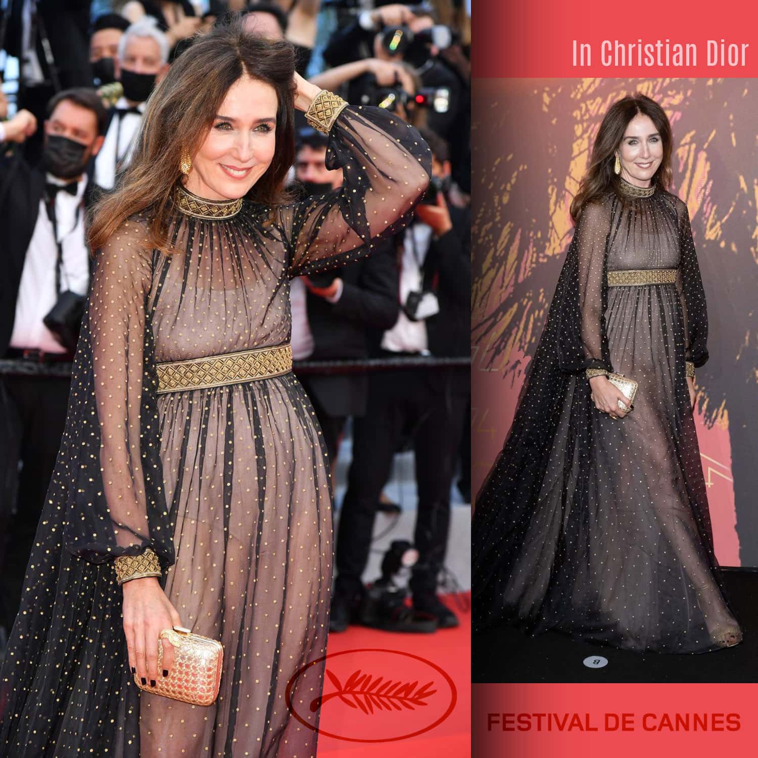 Cannes 2021 - Elsa Zylberstein em Christian Dior - Photo GettyImage - por RUNWAY MAGAZINE