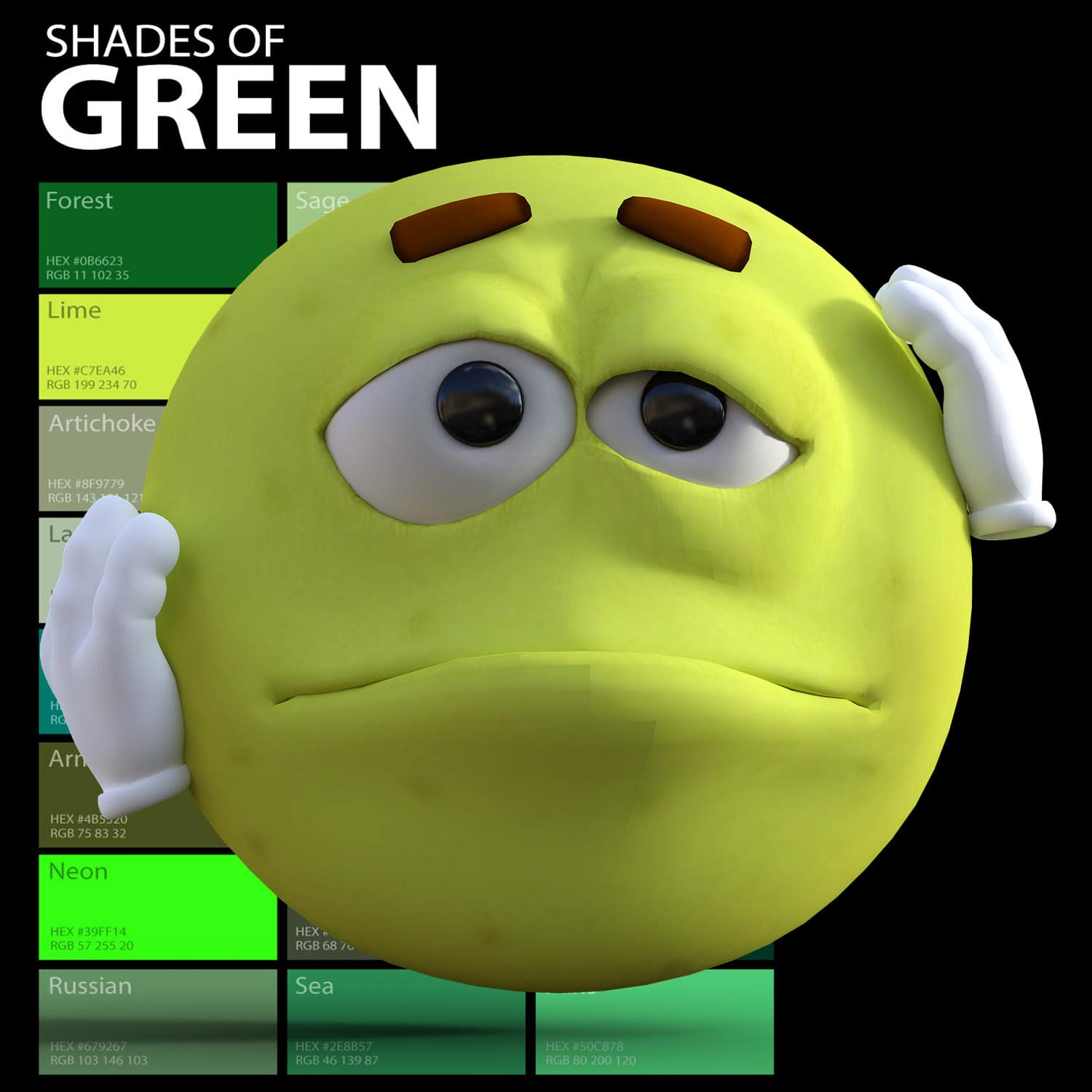 Shades of Green - smiley