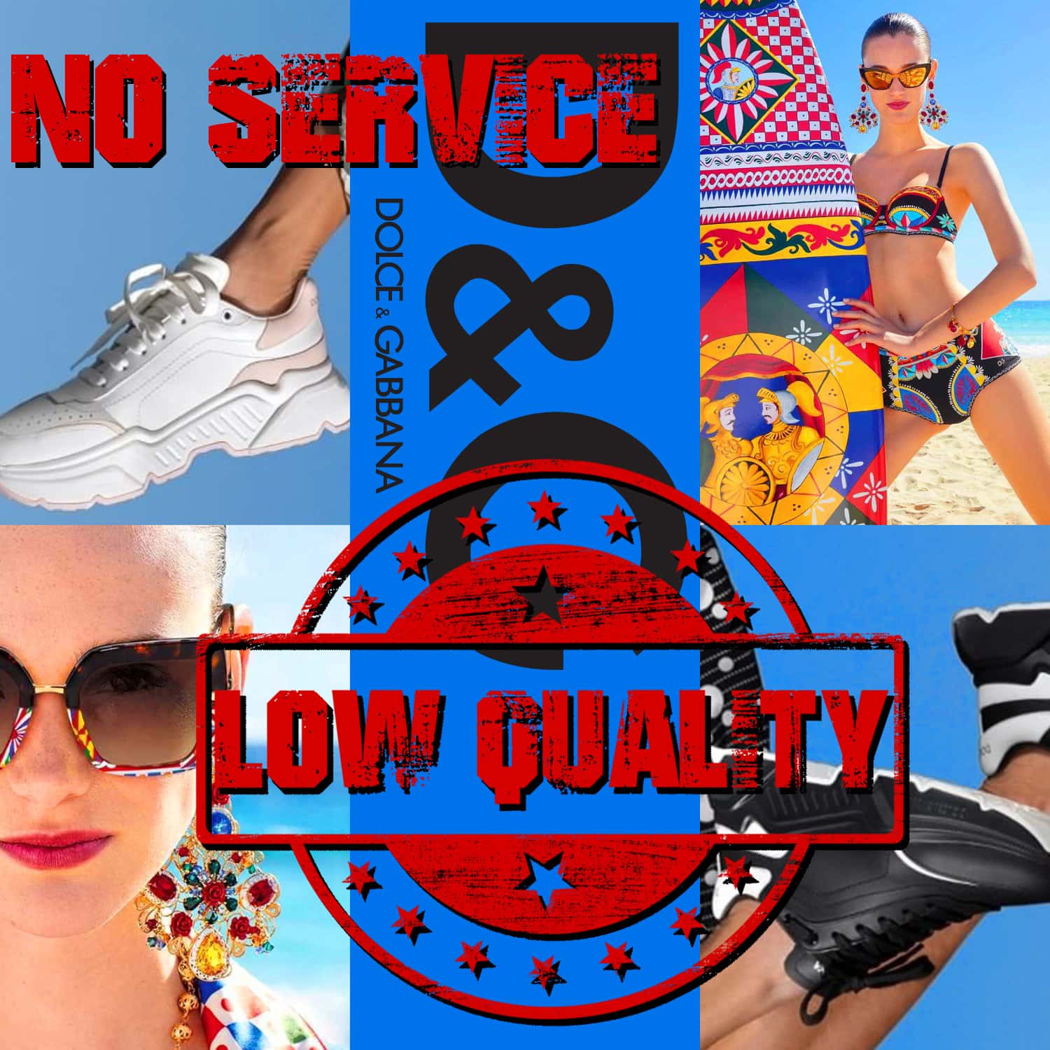 Baskets Dolce Gabbana, lunettes Dolce Gabbana - avis - PAS DE SERVICE - BASSE QUALITÉ