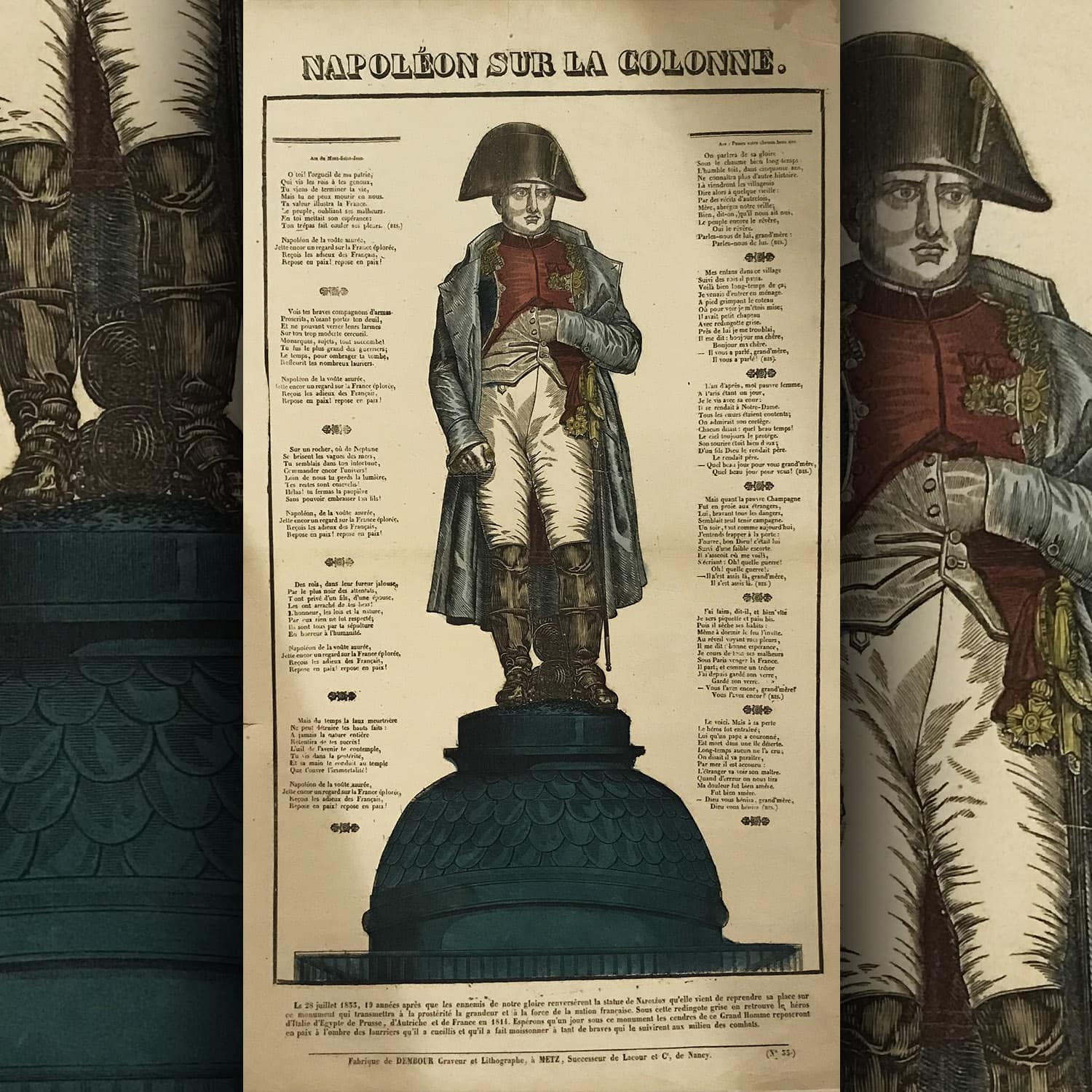Dembour in Metz - Napoleon on the Column - Accompanied by the famous poem by Béranger -Tell us about him grandmother, tell us about him
