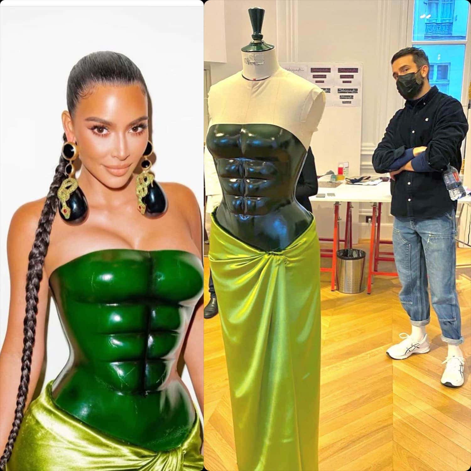 Kim Kardashian in Custom Schiaparelli Couture for Spring Summer 2021 by RUNWAY MAGAZINE