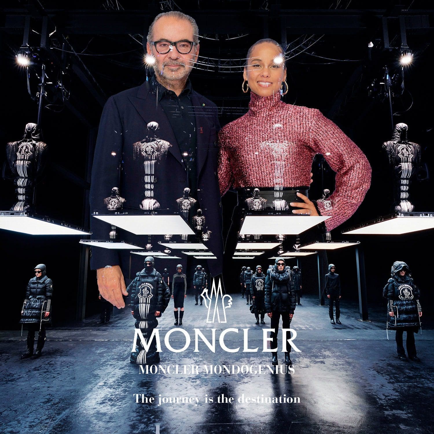 MONCLER MONDOGENIUS - REMO RUFFINI y ALICIA KEYS - Semana de la moda de Milán 2021 de RUNWAY REVISTA