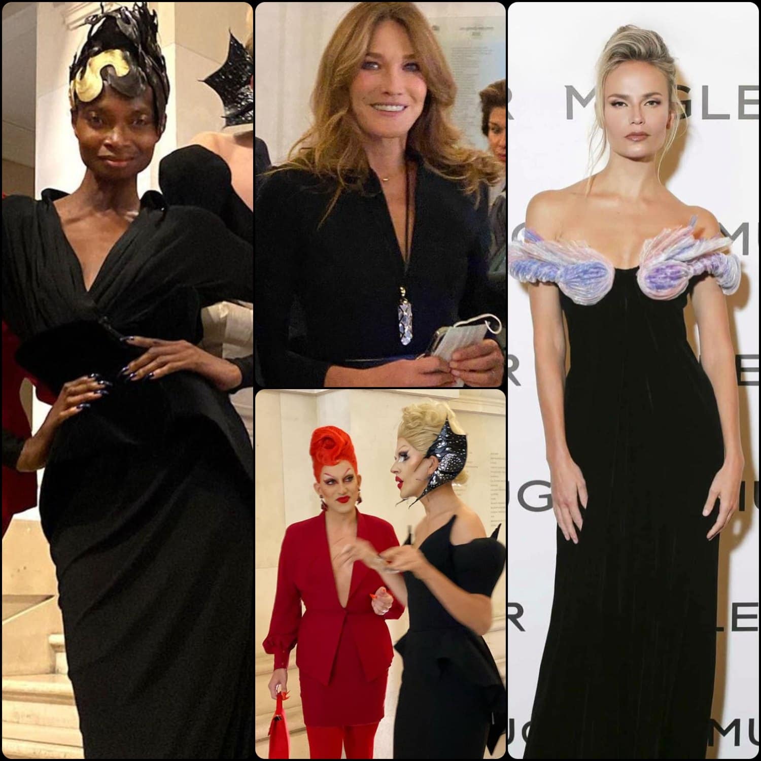 Дебра Шоу, Карла Бруни, Наташа Поли на выставке COUTURISSIME Тьерри Мюглера в MAD Paris, автор: RUNWAY ЖУРНАЛ