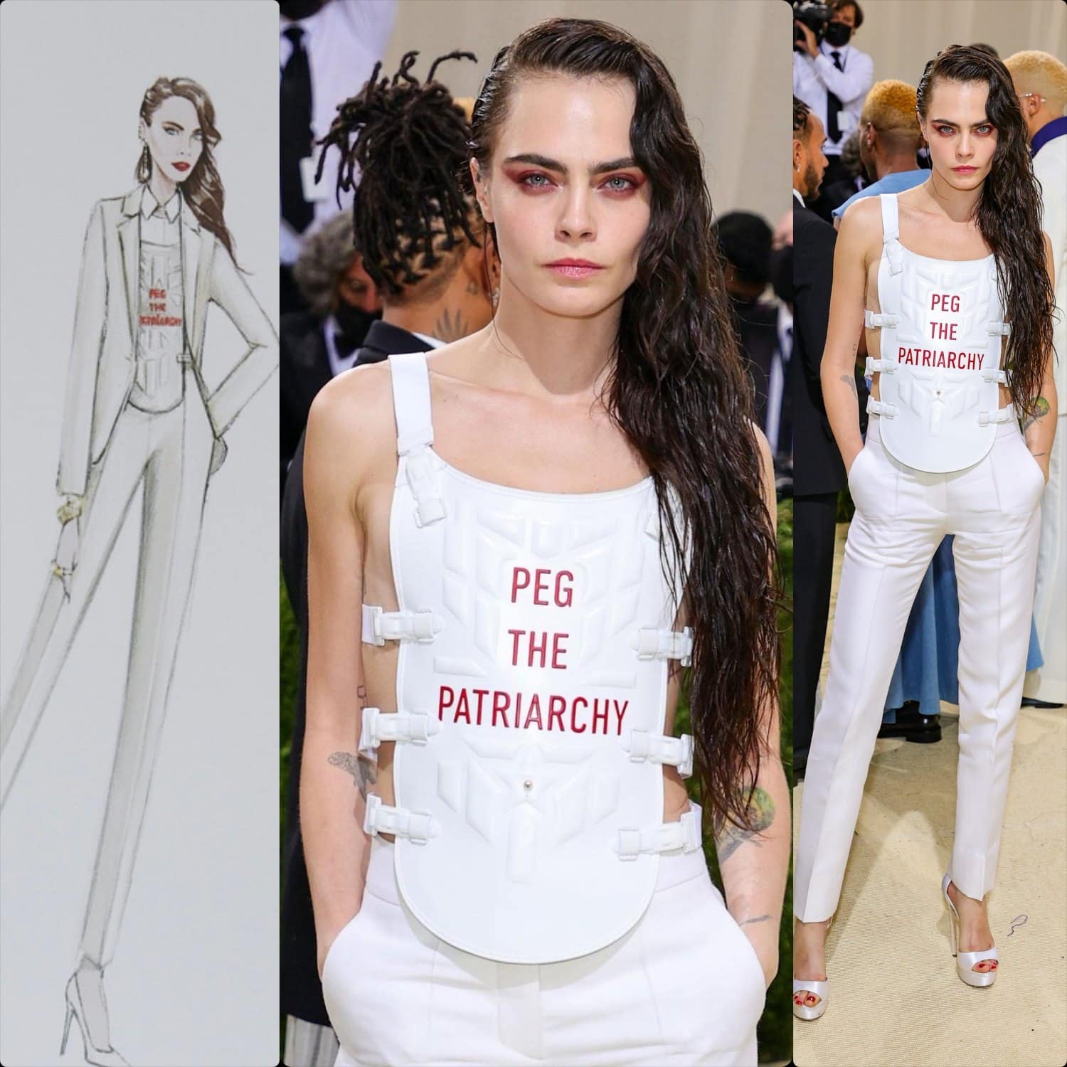 メットガラ2021でディオールのカーラ・デルヴィーニュ RUNWAY マガジン
