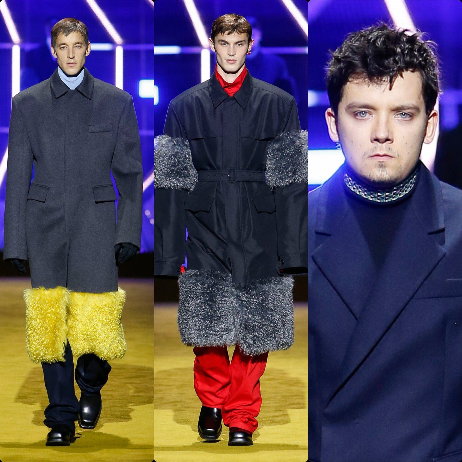 Asa Butterfield para Prada Outono Inverno 2022-2023 Homens por RUNWAY MAGAZINE