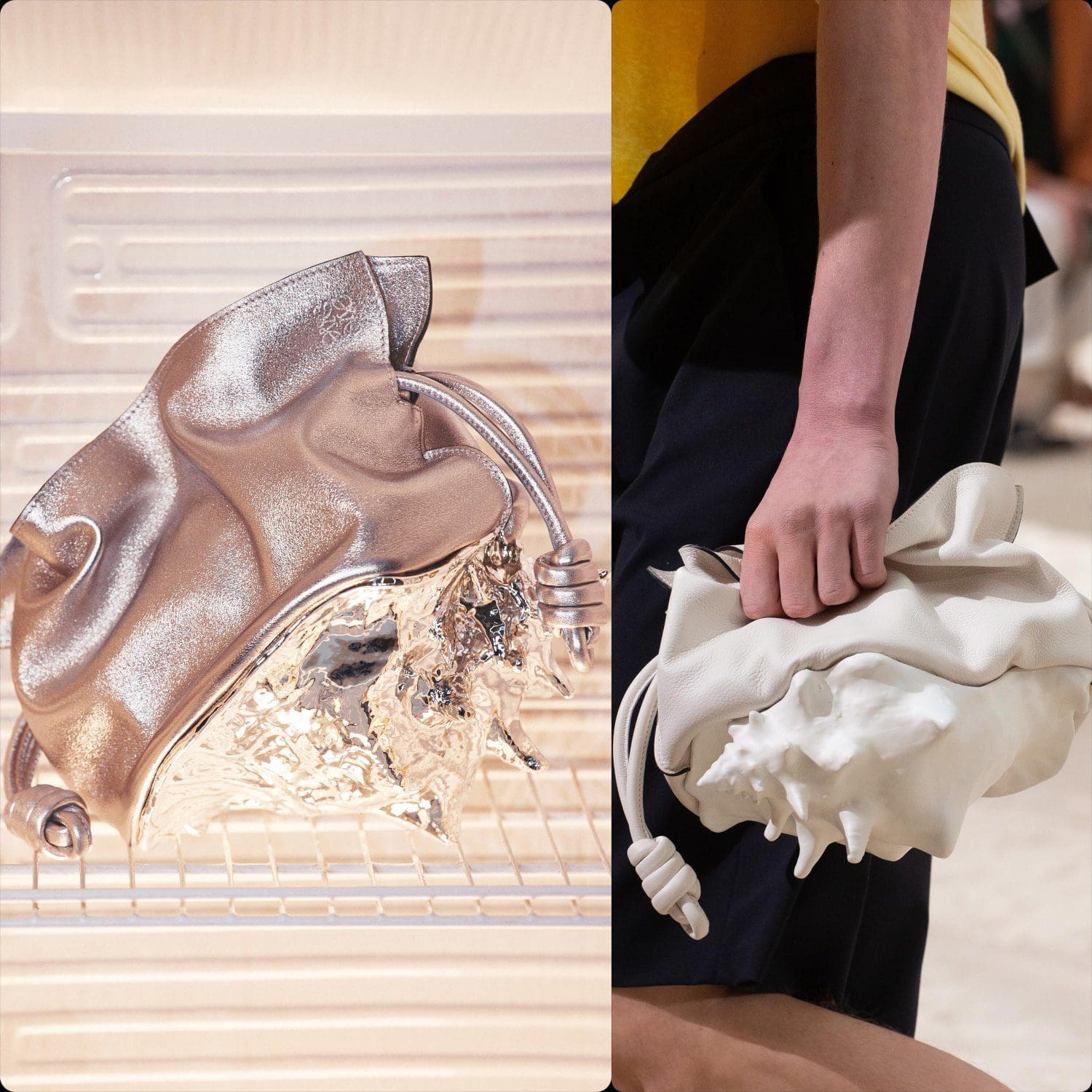 Sacs coquille Loewe Automne Hiver 2022-2023 par RUNWAY MAGAZINE