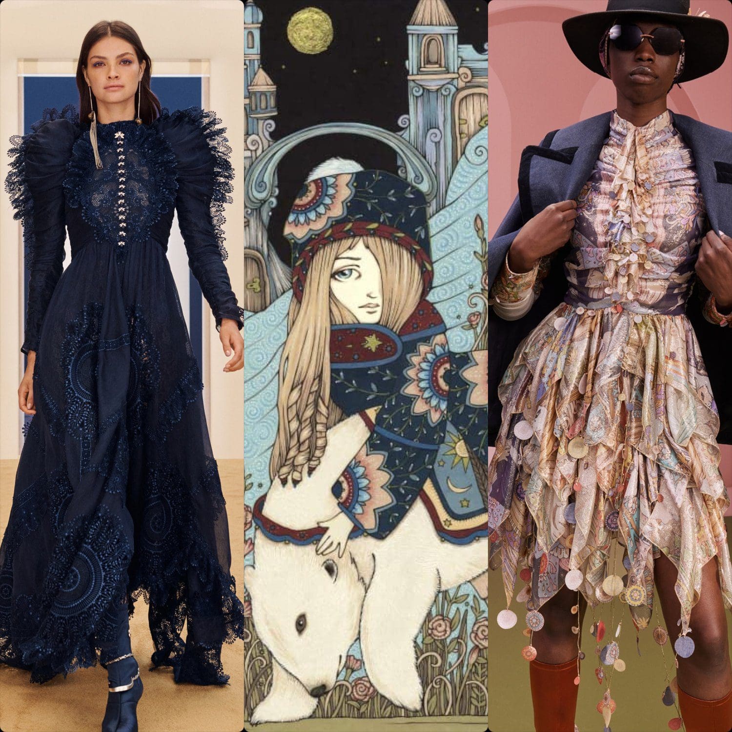 Zimmermann Automne Hiver 2022-2023 par l'artiste écossaise Anita Inverarity - RUNWAY MAGAZINE