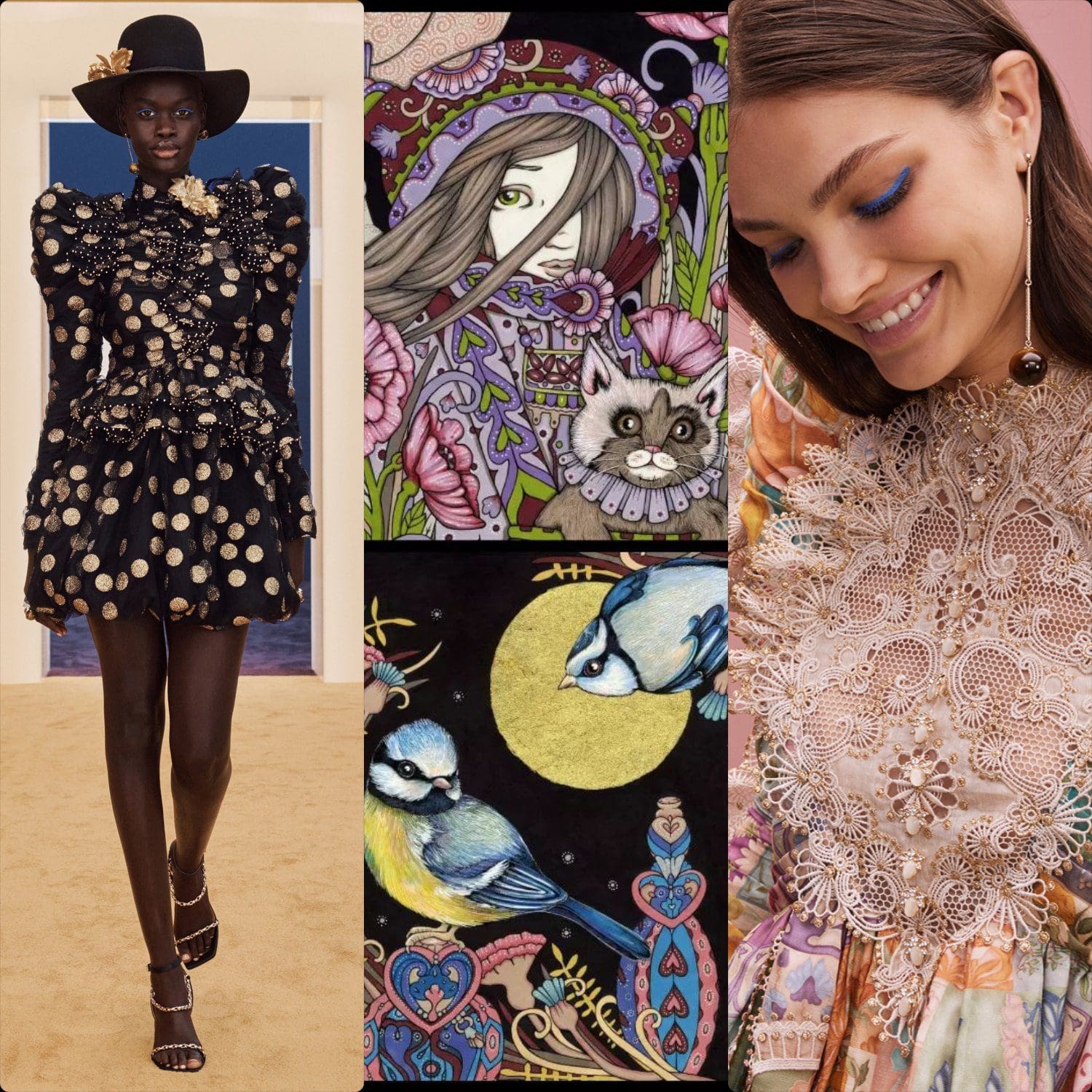 Zimmermann Automne Hiver 2022-2023 par l'artiste écossaise Anita Inverarity - RUNWAY MAGAZINE