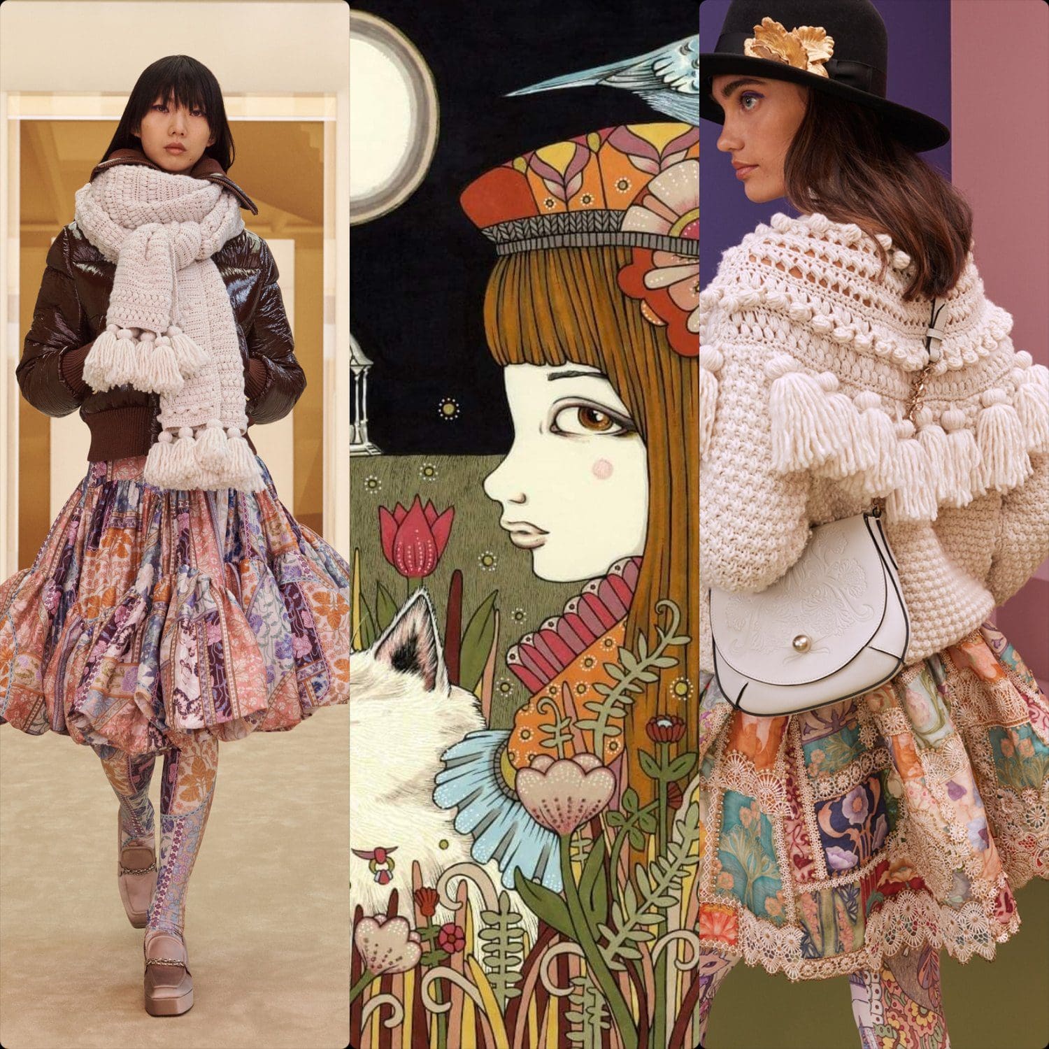 Zimmermann Automne Hiver 2022-2023 par l'artiste écossaise Anita Inverarity - RUNWAY MAGAZINE
