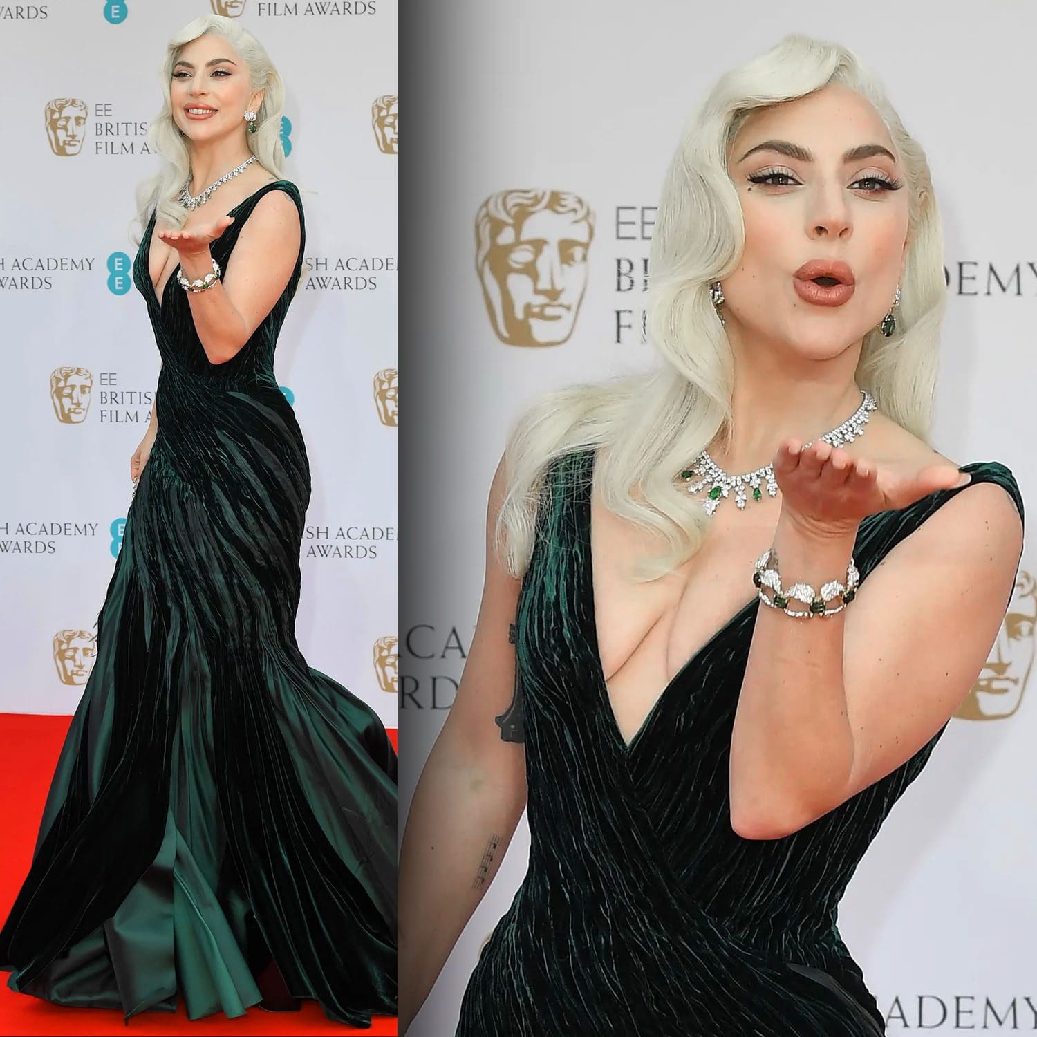 Lady Gaga en Ralph Lauren en los Premios BAFTA 2022 por RUNWAY REVISTA