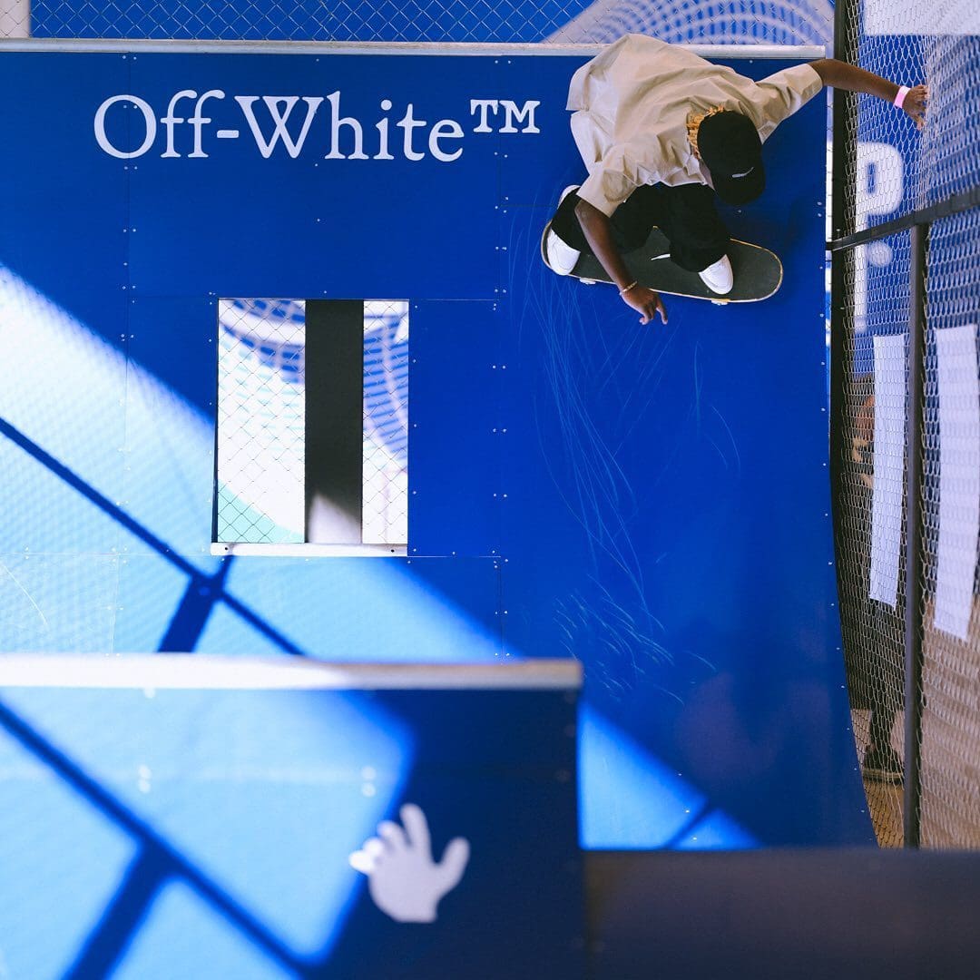 Projeto cultural Off-White e Galeries Lafayette com formação em skate