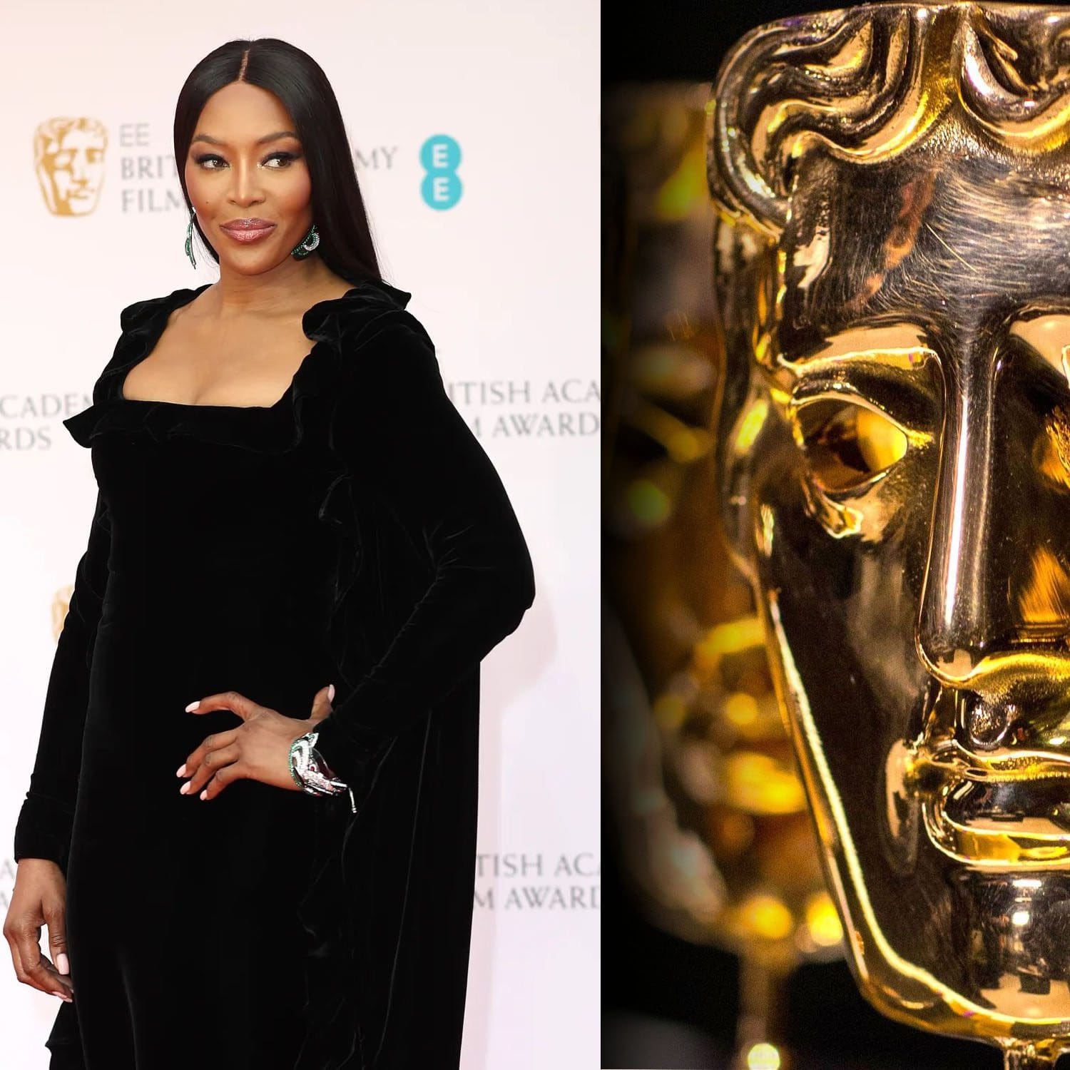 Naomi Campbell en Burberry en los premios BAFTA 2022 por RUNWAY REVISTA