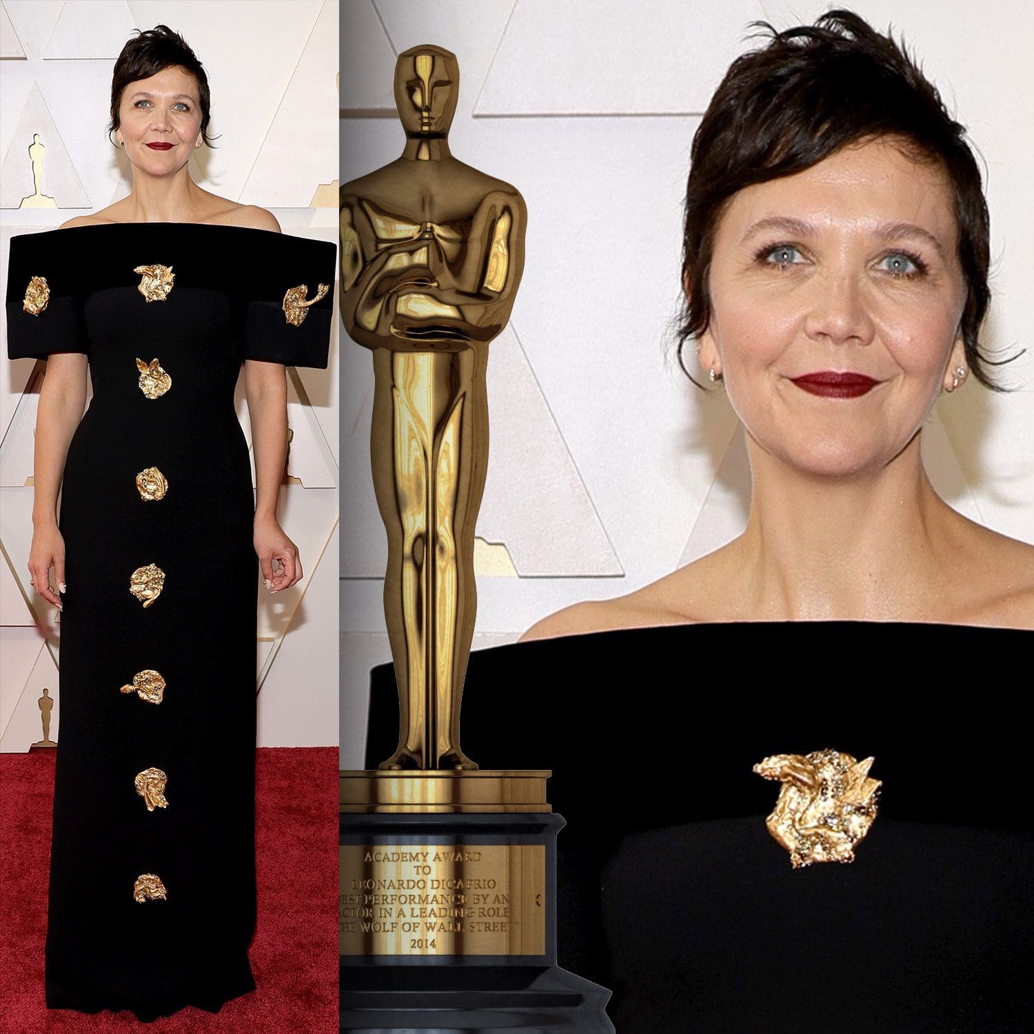 Maggie Gyllenhaal viste Schiaparelli en los Oscar 2022 Runway Revista