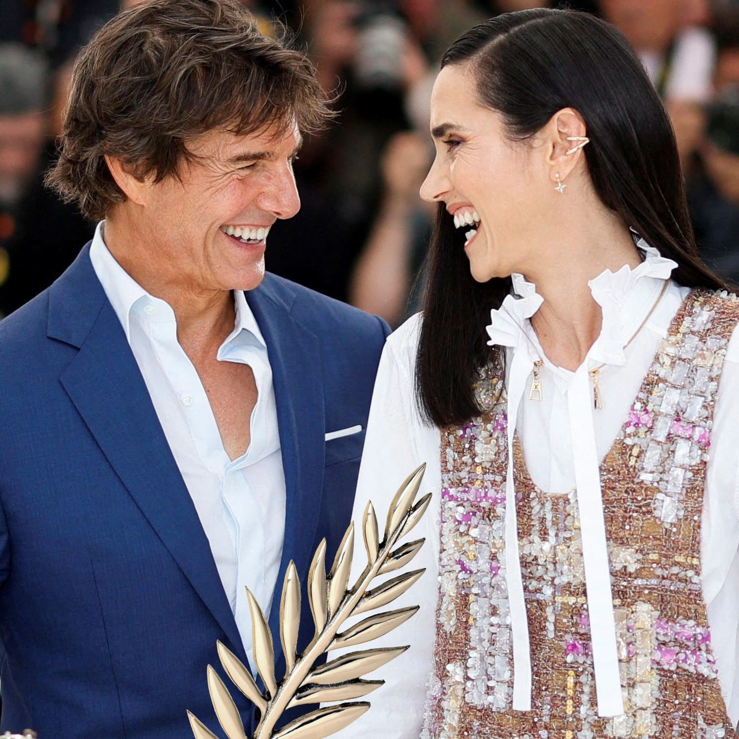 Tom Cruise in Giorgio Armani e Jennifer Connelly in Louis Vuitton a Cannes 2022 Runway Magazine
