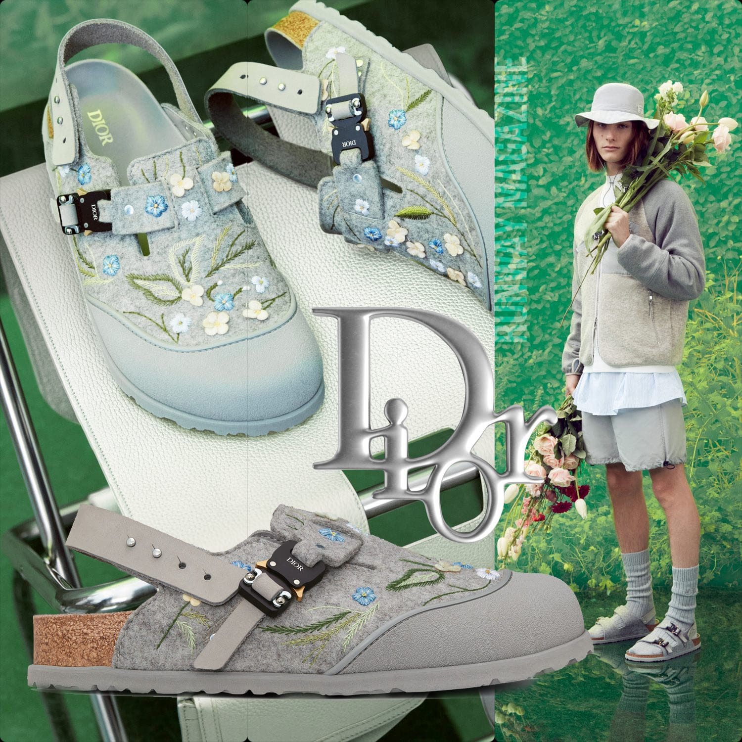 Dior and Birkenstock collaboration by RUNWAY MAGAZINE