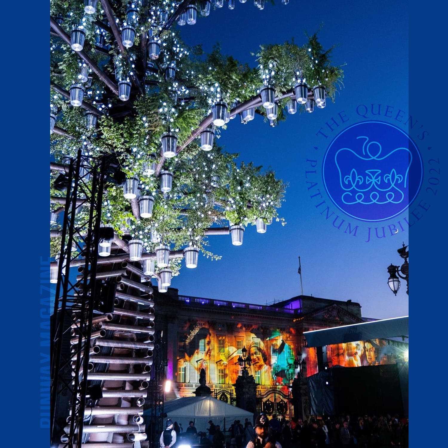 Principal Beacon al Castello di Windsor - Queens Green Canopy - 70th Platinum Jubilee Queen Elizabeth II