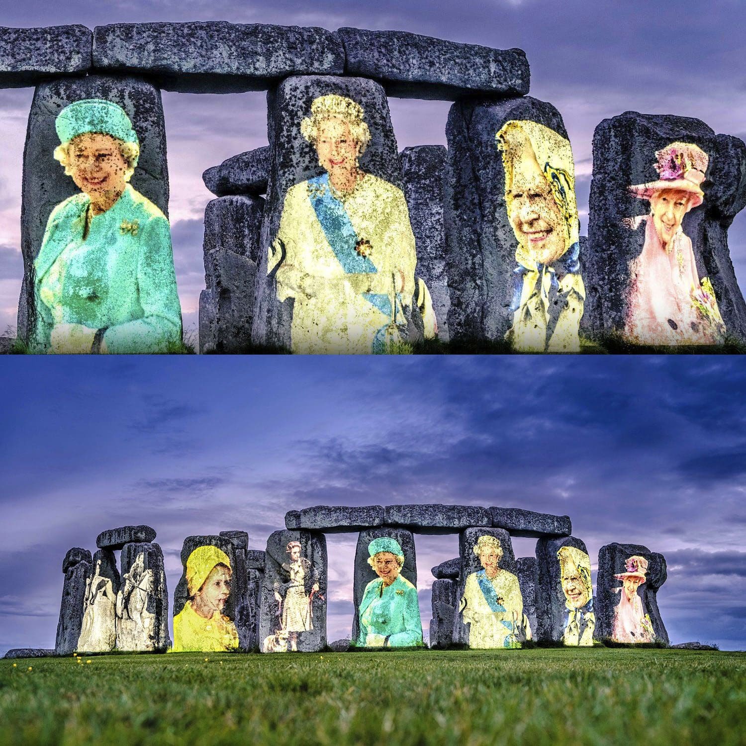 La regina Elisabetta II a Stonehenge - 70° Giubileo di platino La regina Elisabetta II di RUNWAY MAGAZINE