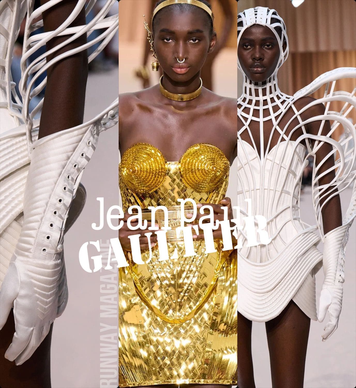 Jean Paul Gaultier de Olivier Rousteing - Alta Costura Outono 2022 Runway revista