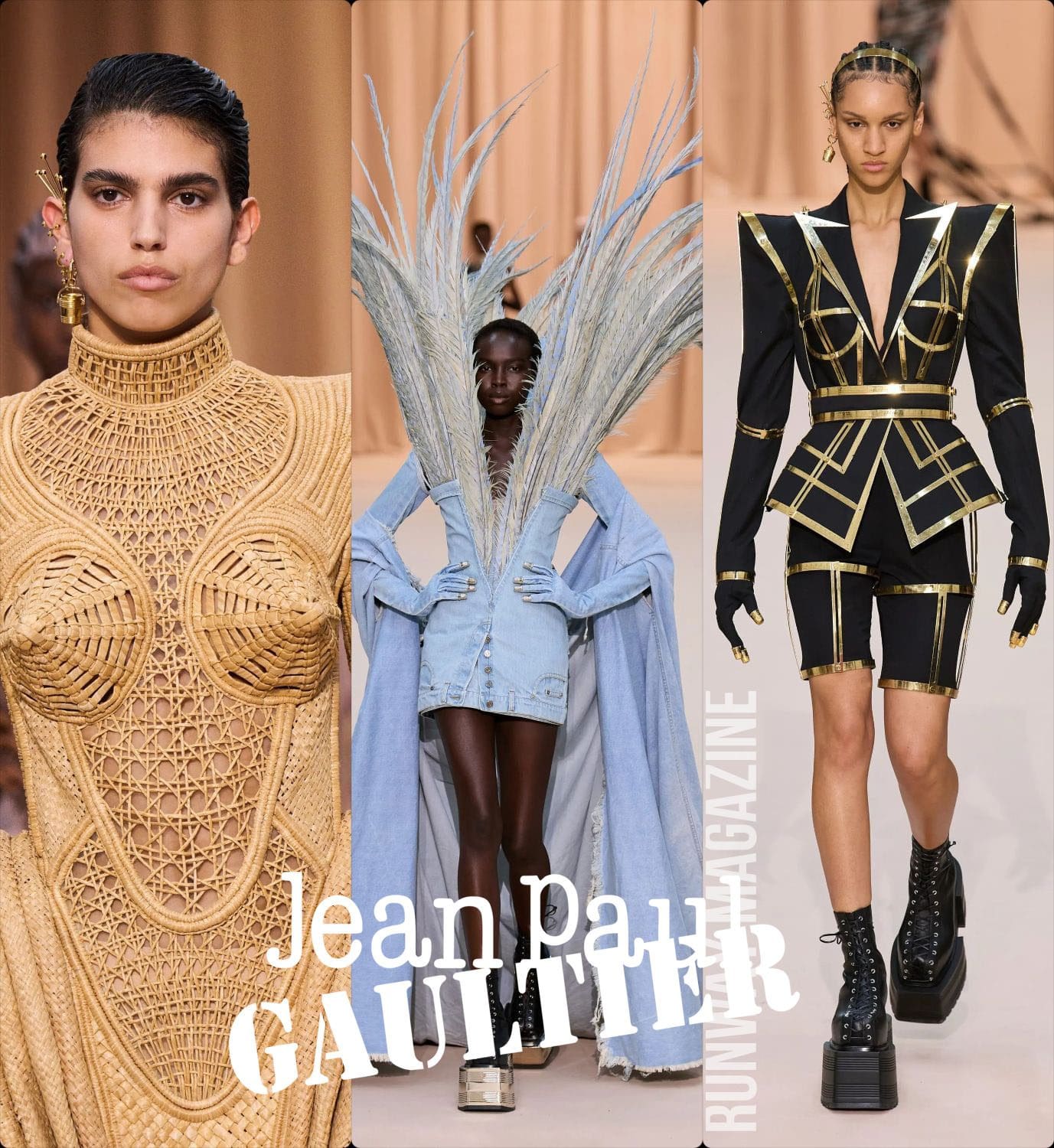 Jean Paul Gaultier de Olivier Rousteing - Alta Costura Outono 2022 Runway revista