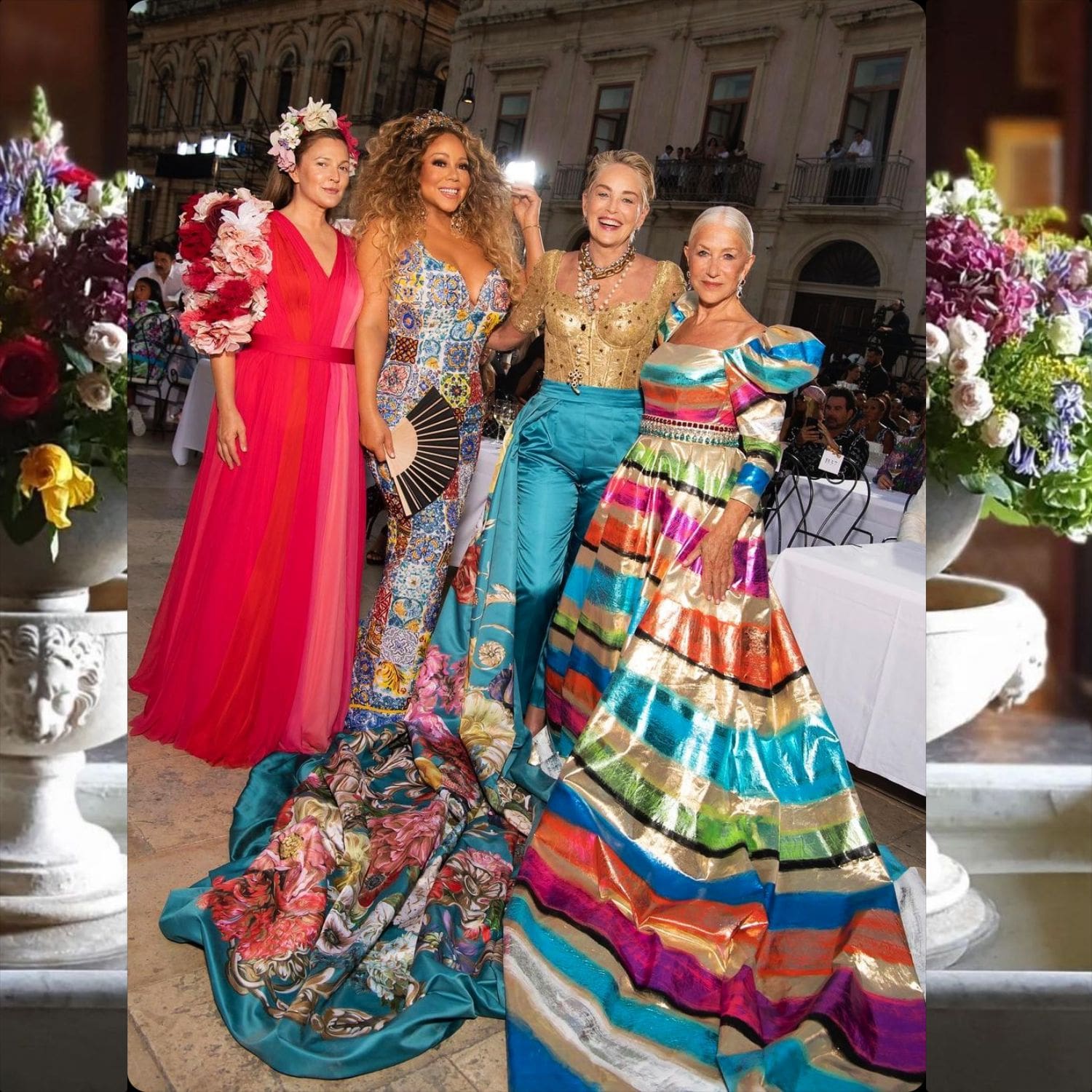 Drew Barrymore, Mariah Carey, Sharon Stone, Helen Mirren at Dolce Gabbana Siracusa Alta Moda 2022