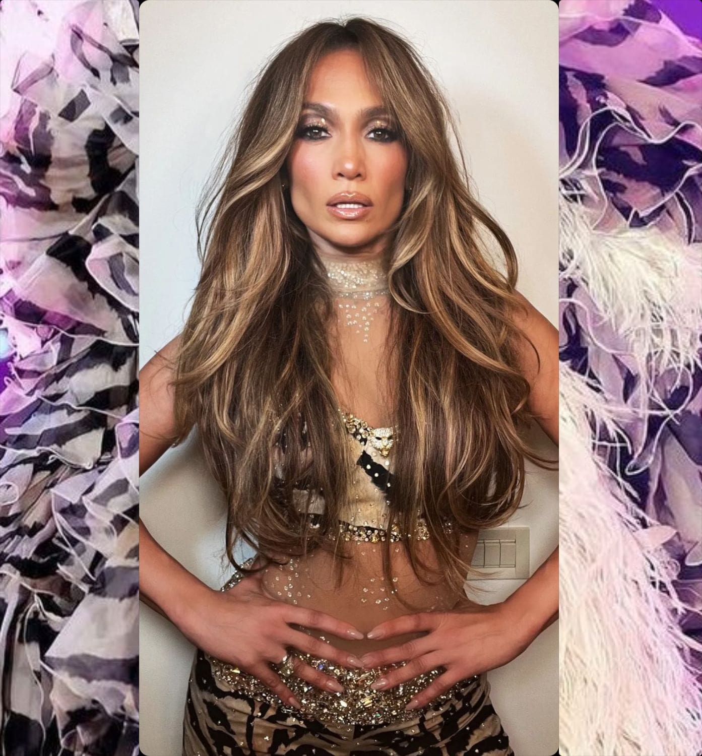 Jennifer Lopez se produisant à Luisa Via Roma pour Unicef Capri 2022 Runway Magazine