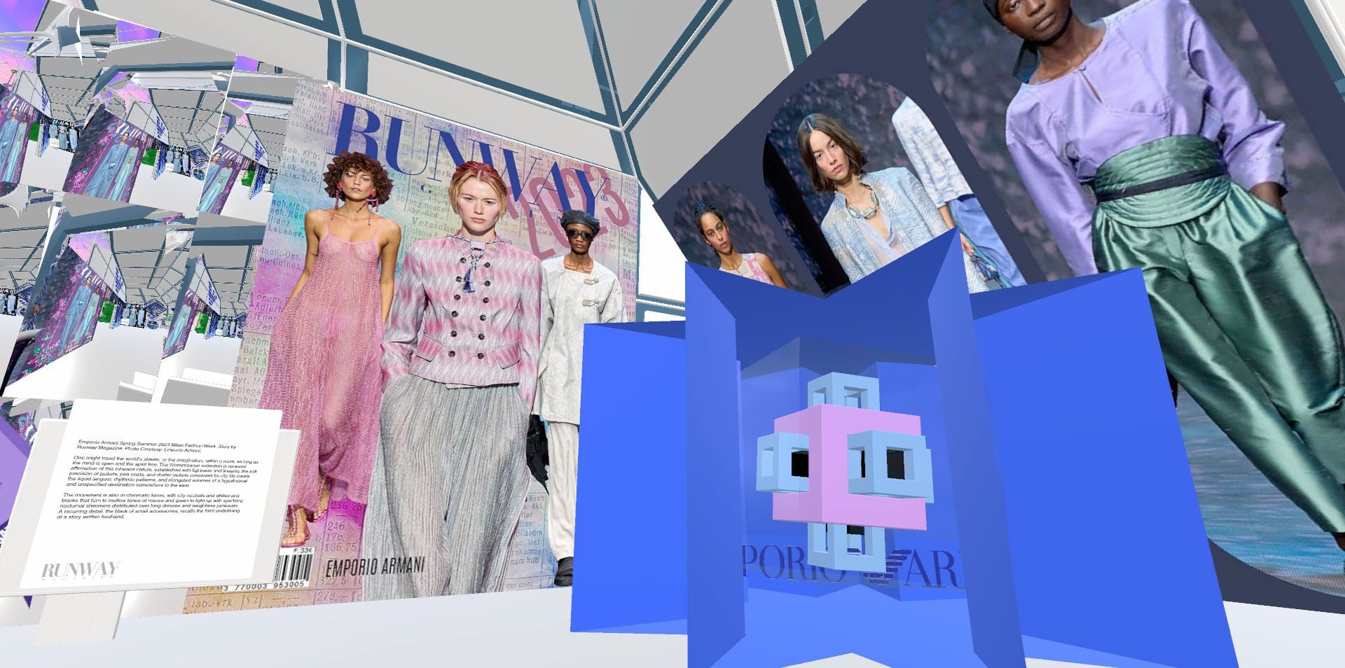 2023 春夏 Emporio Armani Runway 杂志 Metaverse Web3