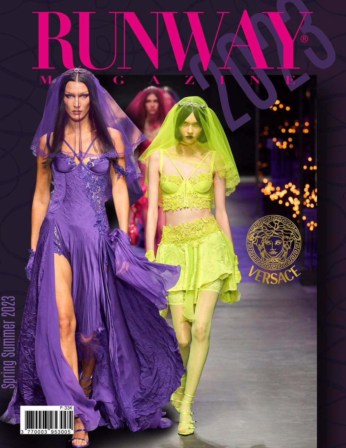 2 Runway Magazine cover Versace Spring Summer 2023