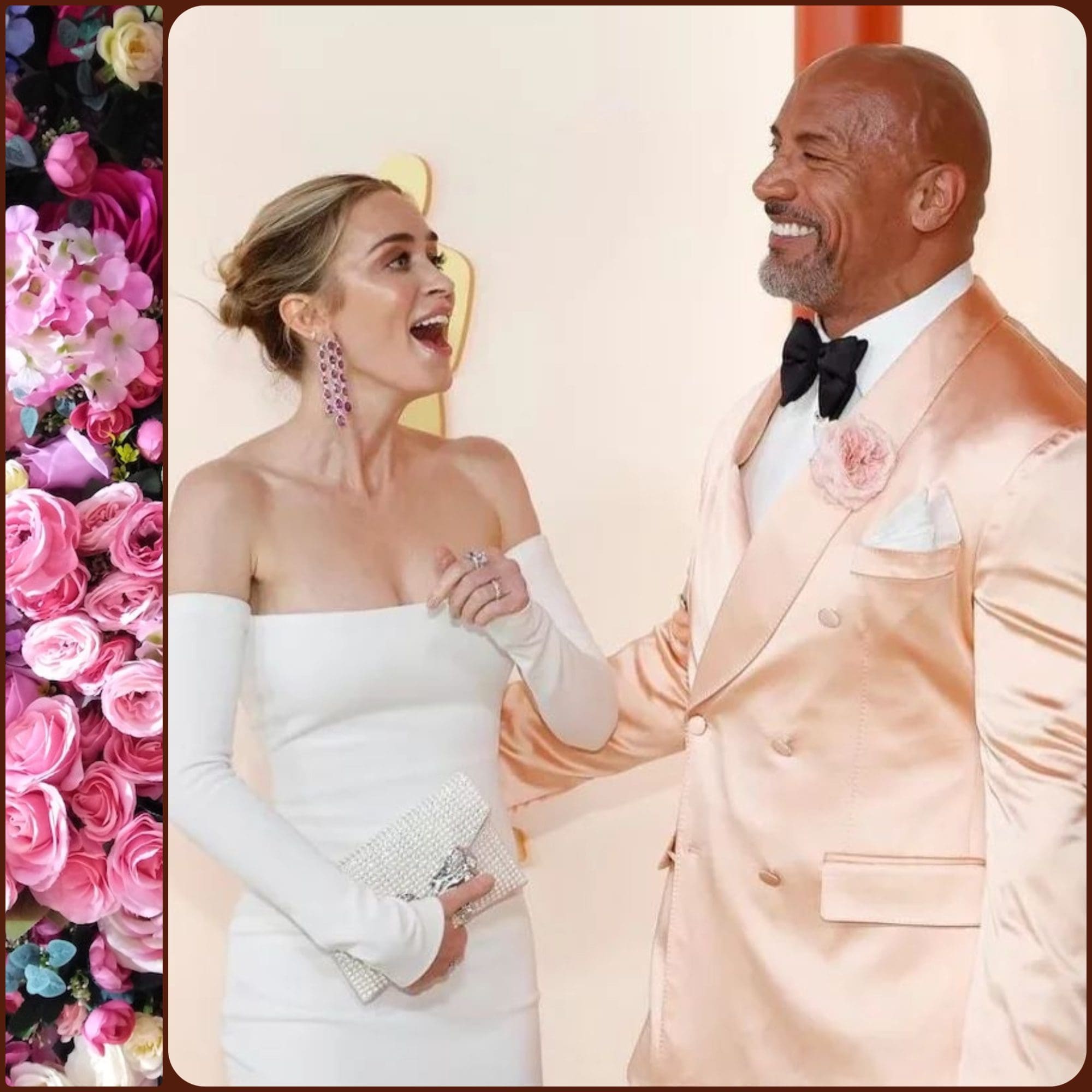 Emily Blunt e Dwayne Johnson agli Oscar 2023 Runway Rivista 6 1