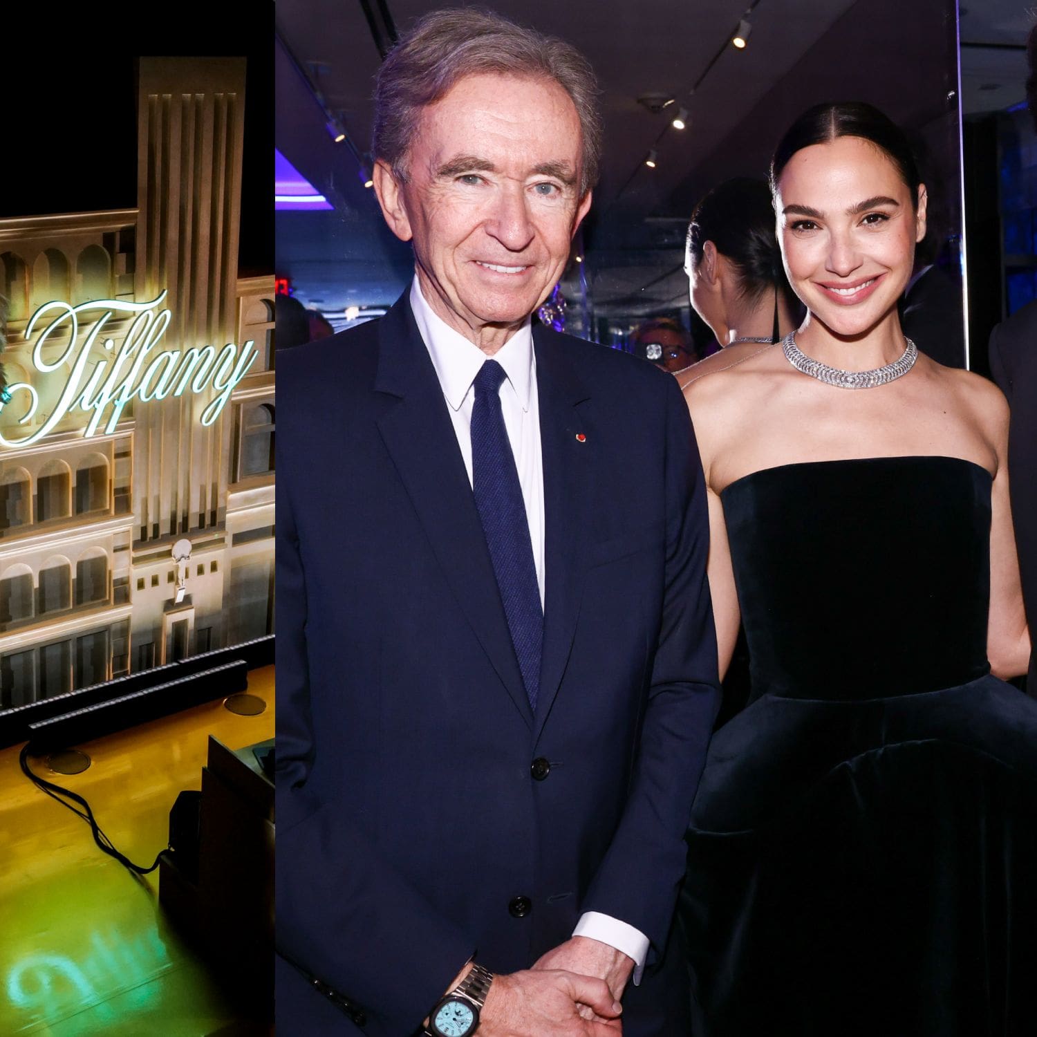 Bernard Arnault and Gal Gadot at Tiffany&Co celebrate the reopening of New York's flagship store, The Landmark