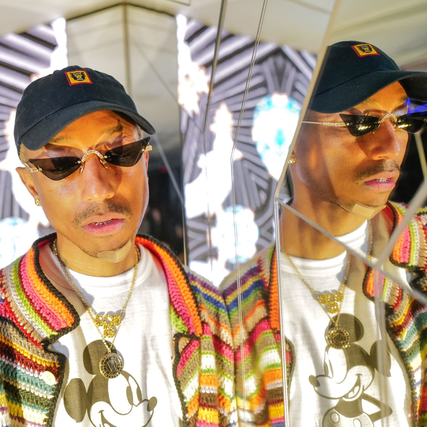 Pharell Wiliams at Tiffany&Co celebrates the reopening of New York's flagship store, The Landmark