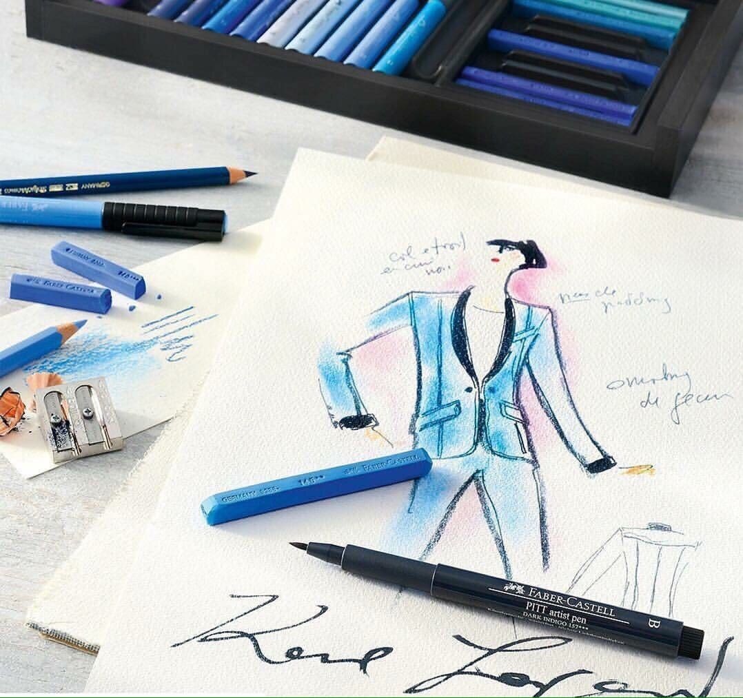 Kreation Karl Lagerfeld mit Faber-Castell von Runway Magazin Kreation Karl Lagerfeld mit Faber-Castell von Runway Magazin